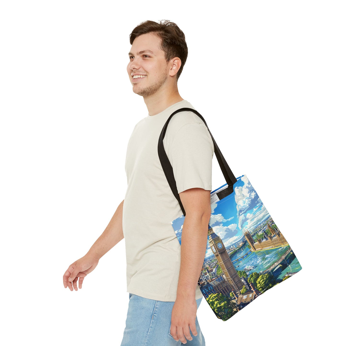 Big Ben River View Tote Bag - Carry the Timeless Charm of London's Iconic Skyline! Available in 3 sizes.