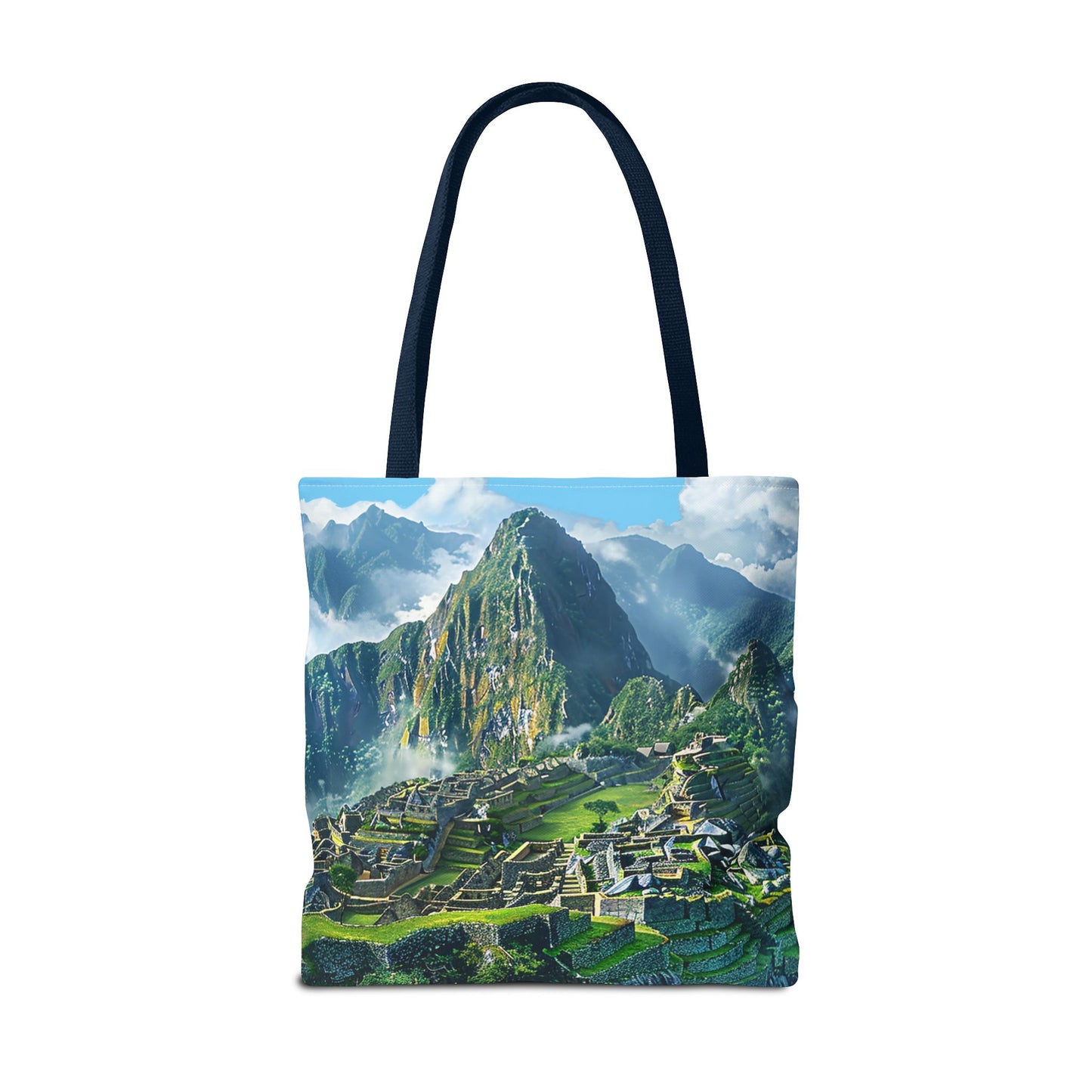 Machu Picchu Misty Peaks Tote Bag - Let the Mists of the Peruvian Andes Mountain Inspire Your Travels. Available in 3 sizes.