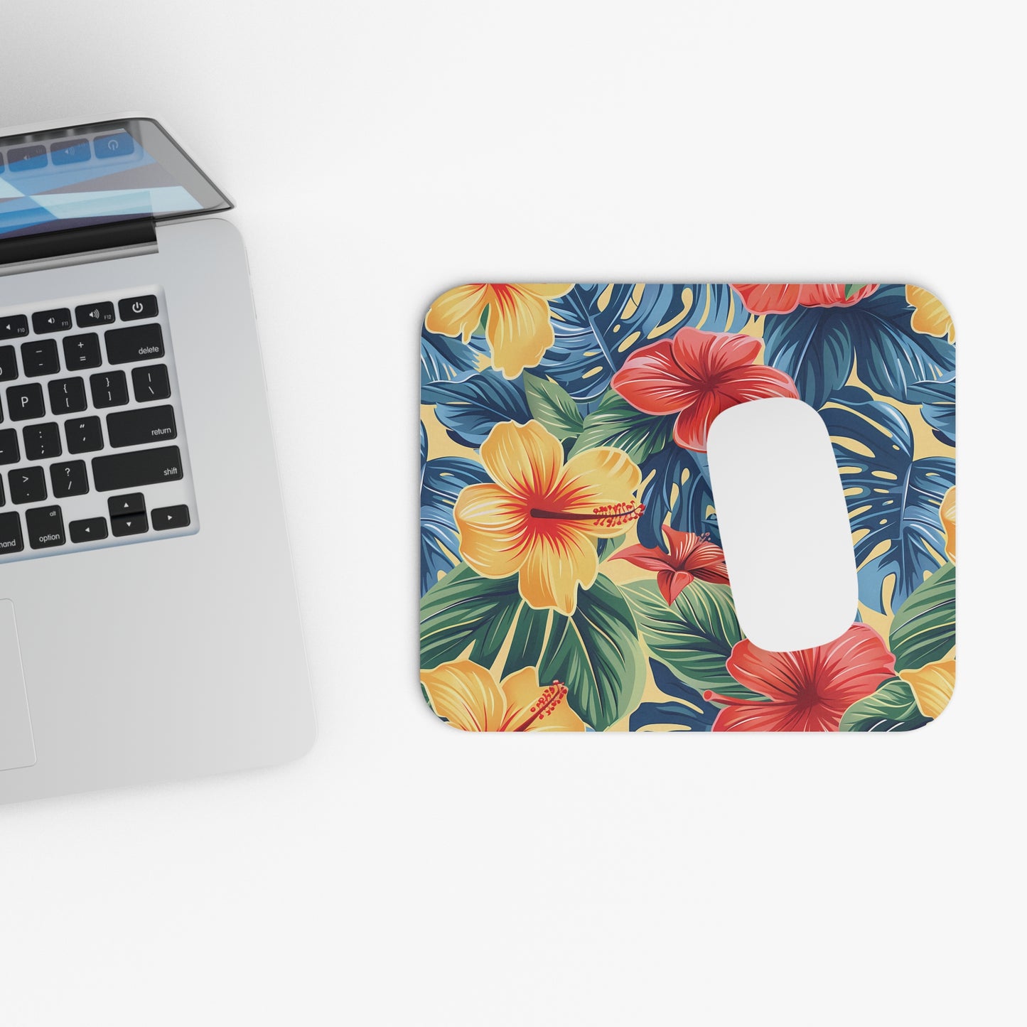 Hawaiian HIbiscus Bliss Mouse Pad - Bring a Tropical Touch to Every Click!
