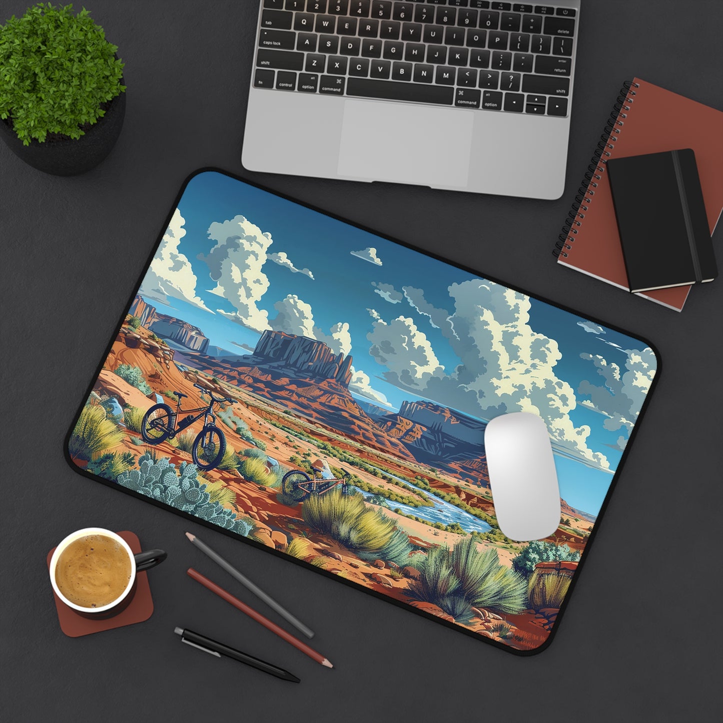 Desert Trails Desk Mat (Desk Pad) - Explore Your Workspace with our Desert Trails Mat! Available in 3 sizes.