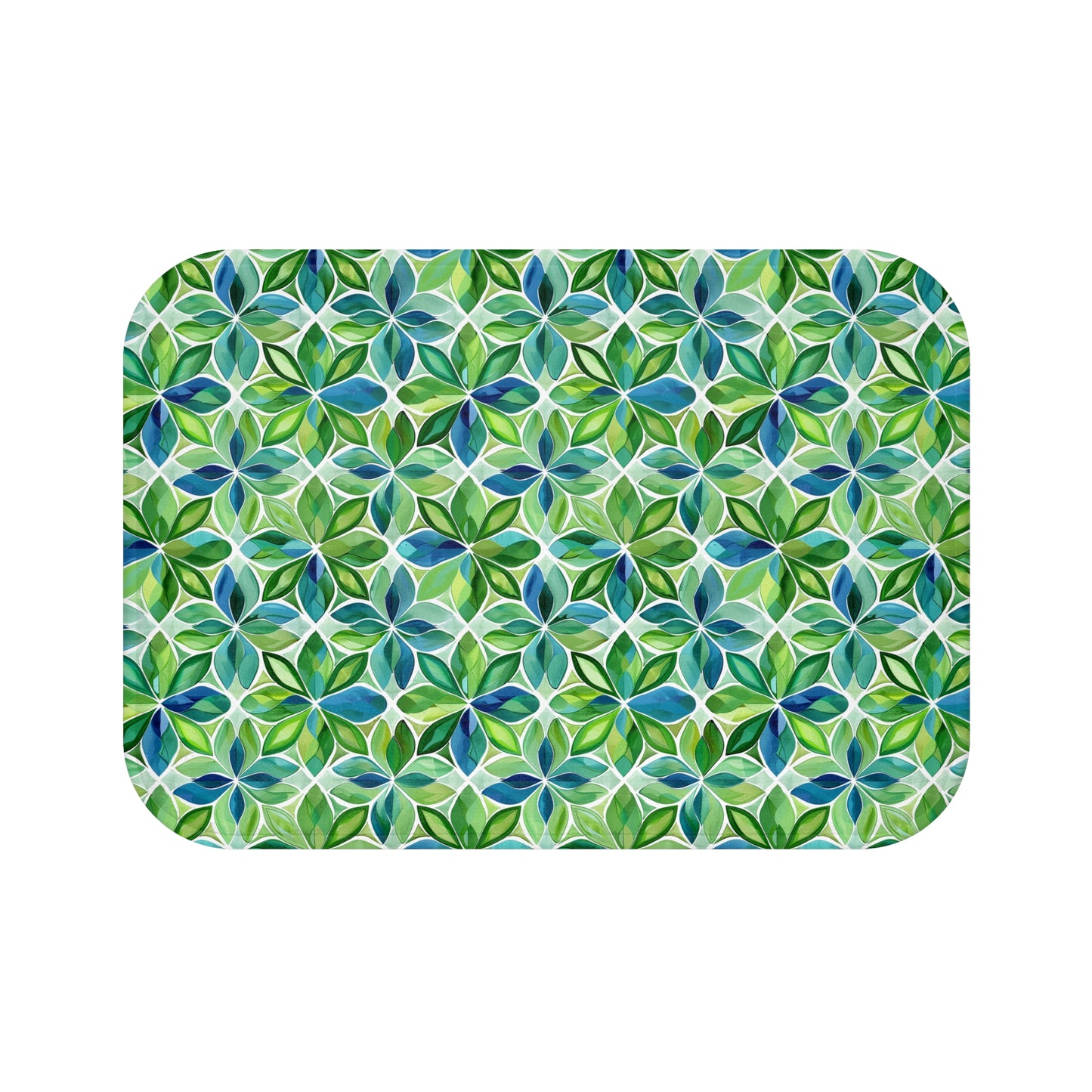 Spring Geo Bath Mat - Step into a Kaleidoscope of Color and Style! Available in 2 sizes.