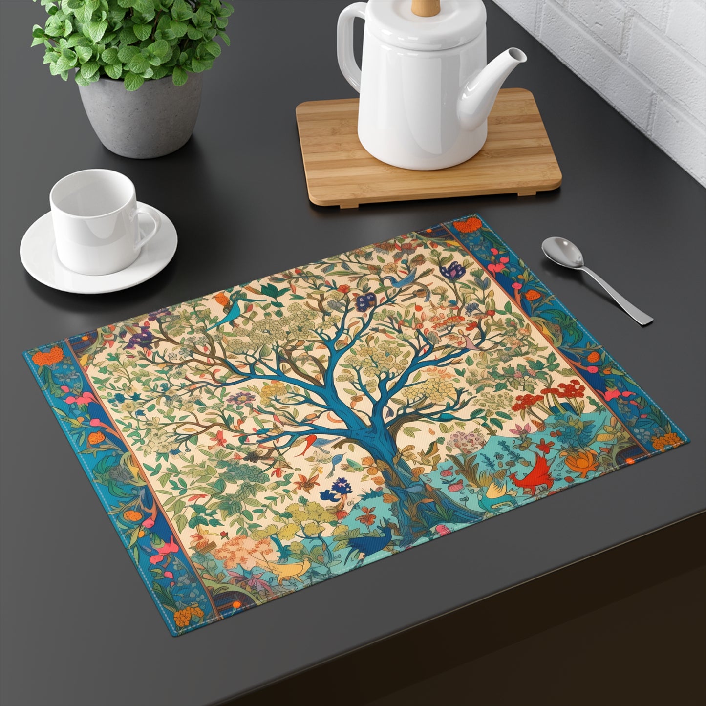 Tree of Life Placemat - Celebrate the Beauty of Life with Every Meal! Cotton Twill - 18" x 14"