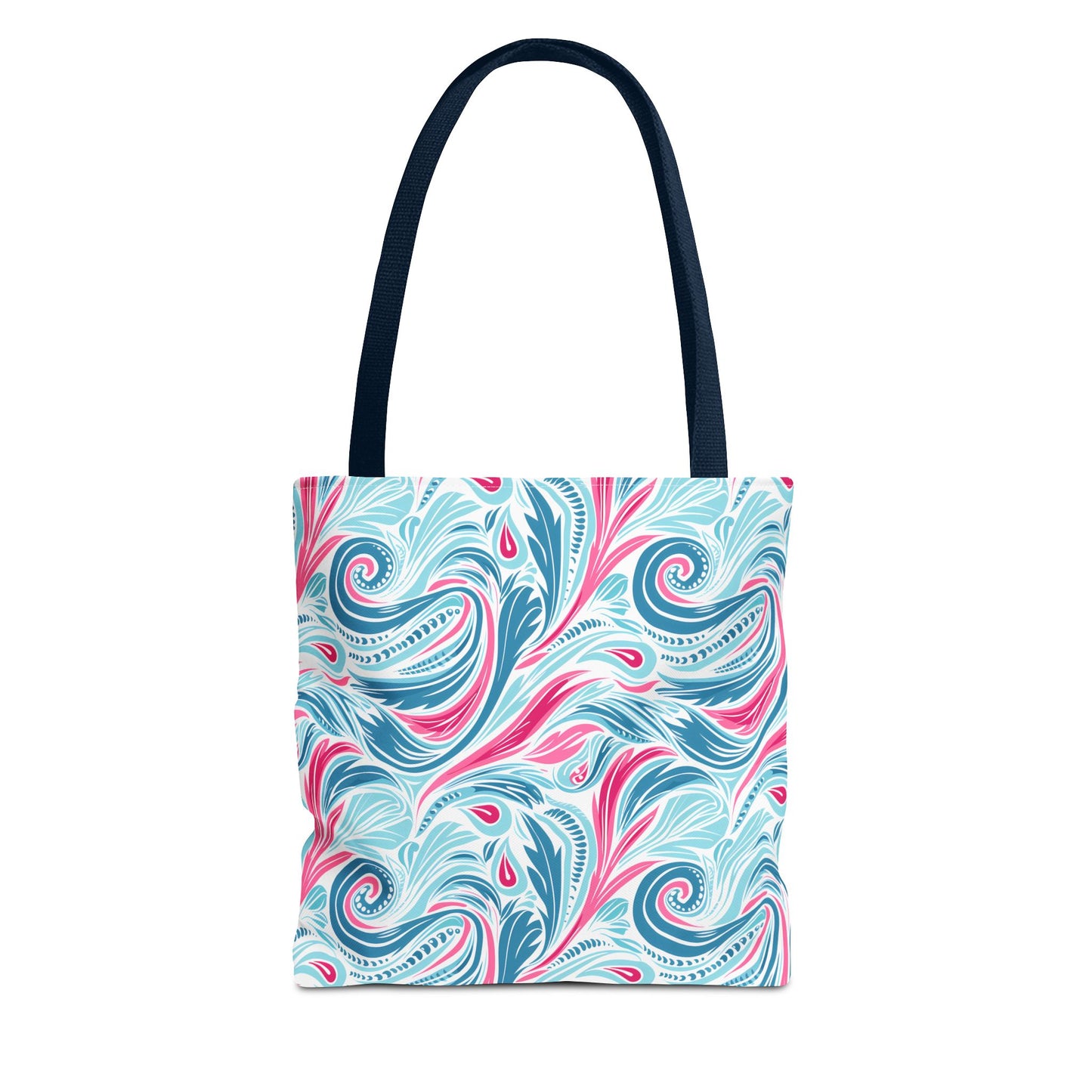 Teal Tide Twirl Tote Bag - Go Through Life with Coastal Charm! Available in 3 sizes.