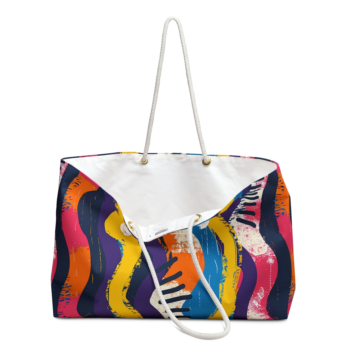 Waveform Vibes Weekender Bag - Ride the Waves of Modern Art - A Bold Statement for Your Journeys!
