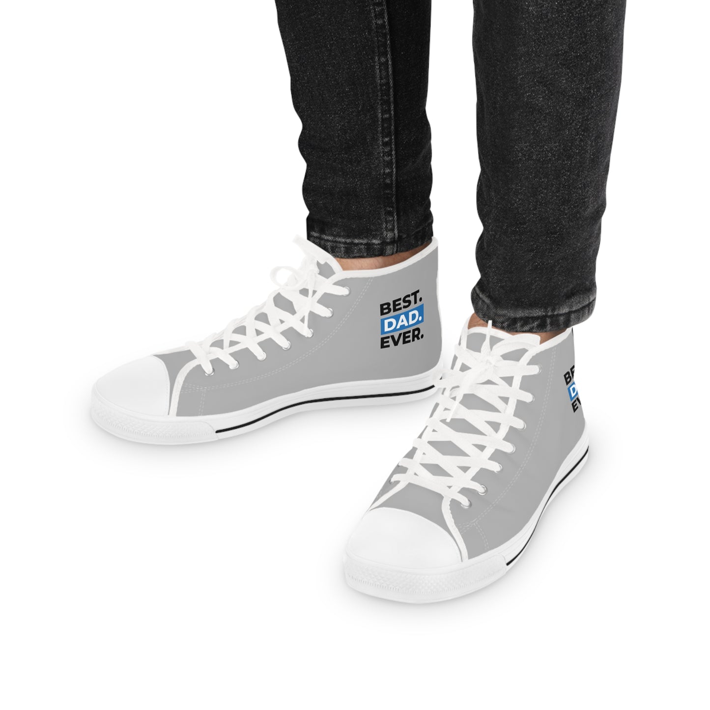 Best Dad Ever! Men's High Top Sneakers - The Ultimate Tribute! Celebrate Dad in Every Step!