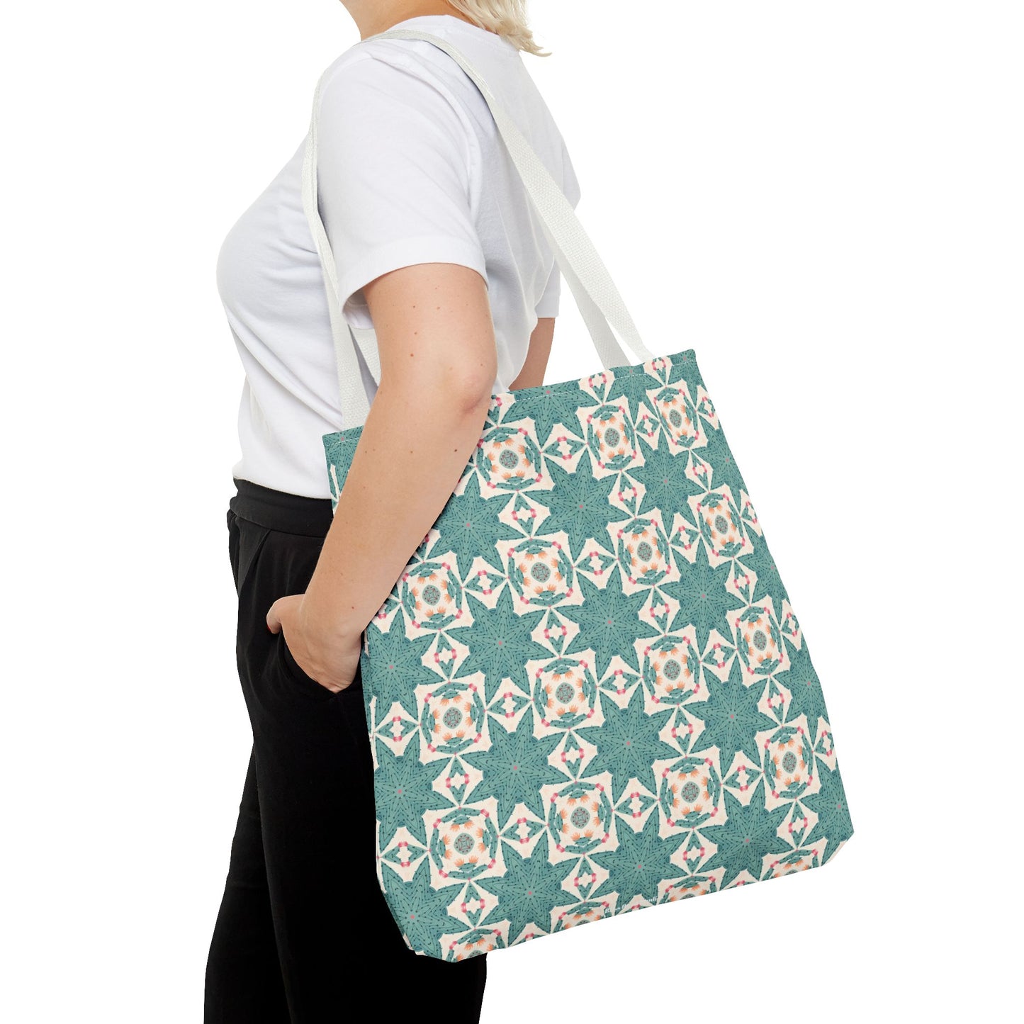 Desert Cactus Star Tile Tote Bag - Carry Southwest Charm Wherever You Go! Available in 3 sizes.