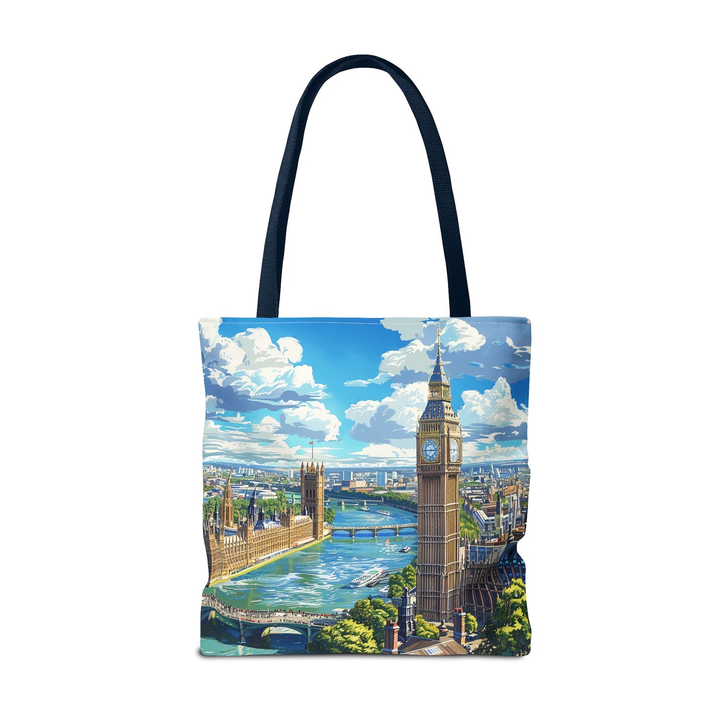 Big Ben River View Tote Bag - Carry the Timeless Charm of London's Iconic Skyline! Available in 3 sizes.