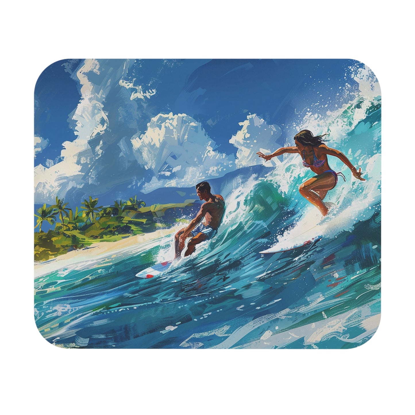 Wave Rider Mouse Pad - Ride the Waves of Creativity!