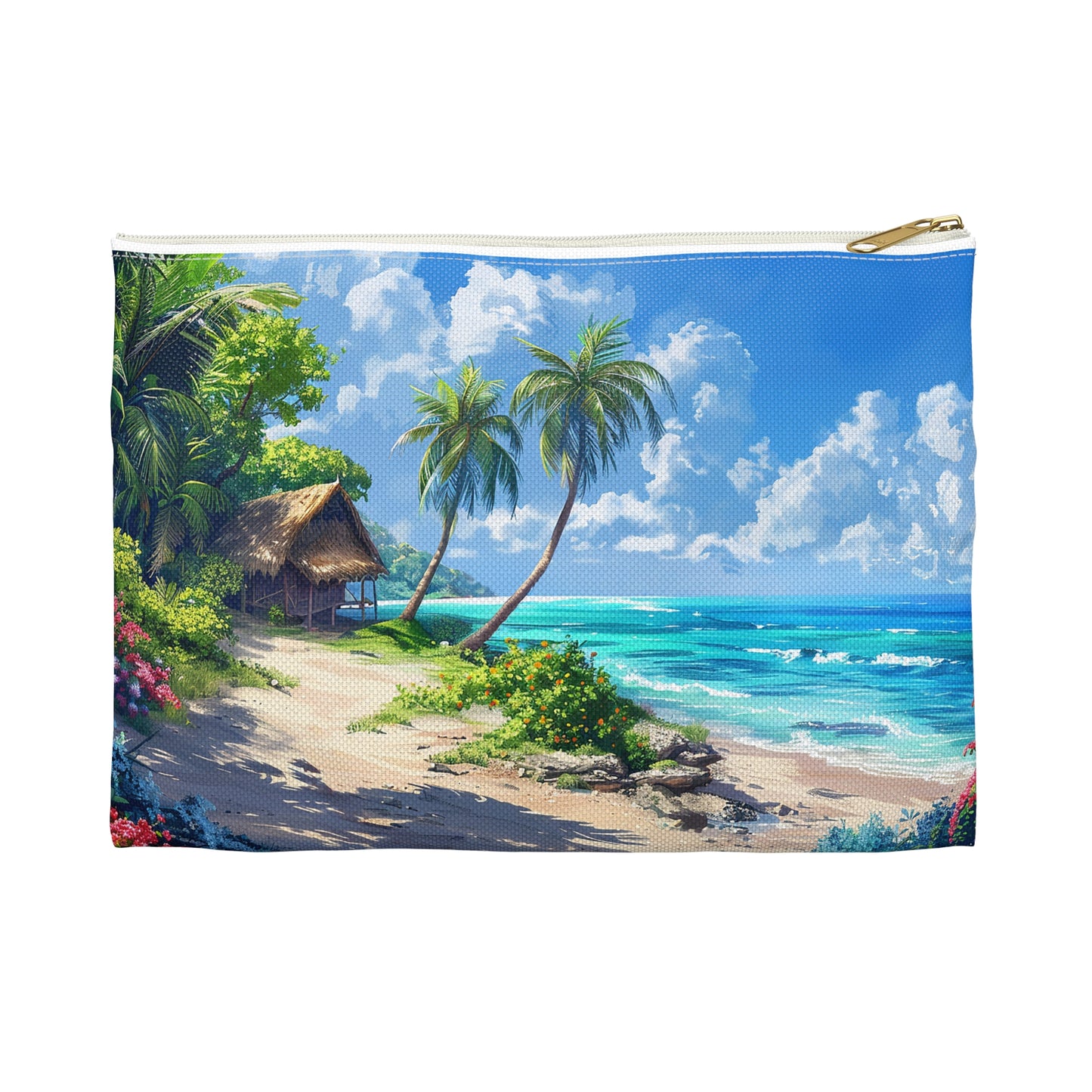Dreams of a Tropical Island Accessory Pouch - Escape to Your Tropical paradise - Anytime, Anywhere! Available in 2 sizes.