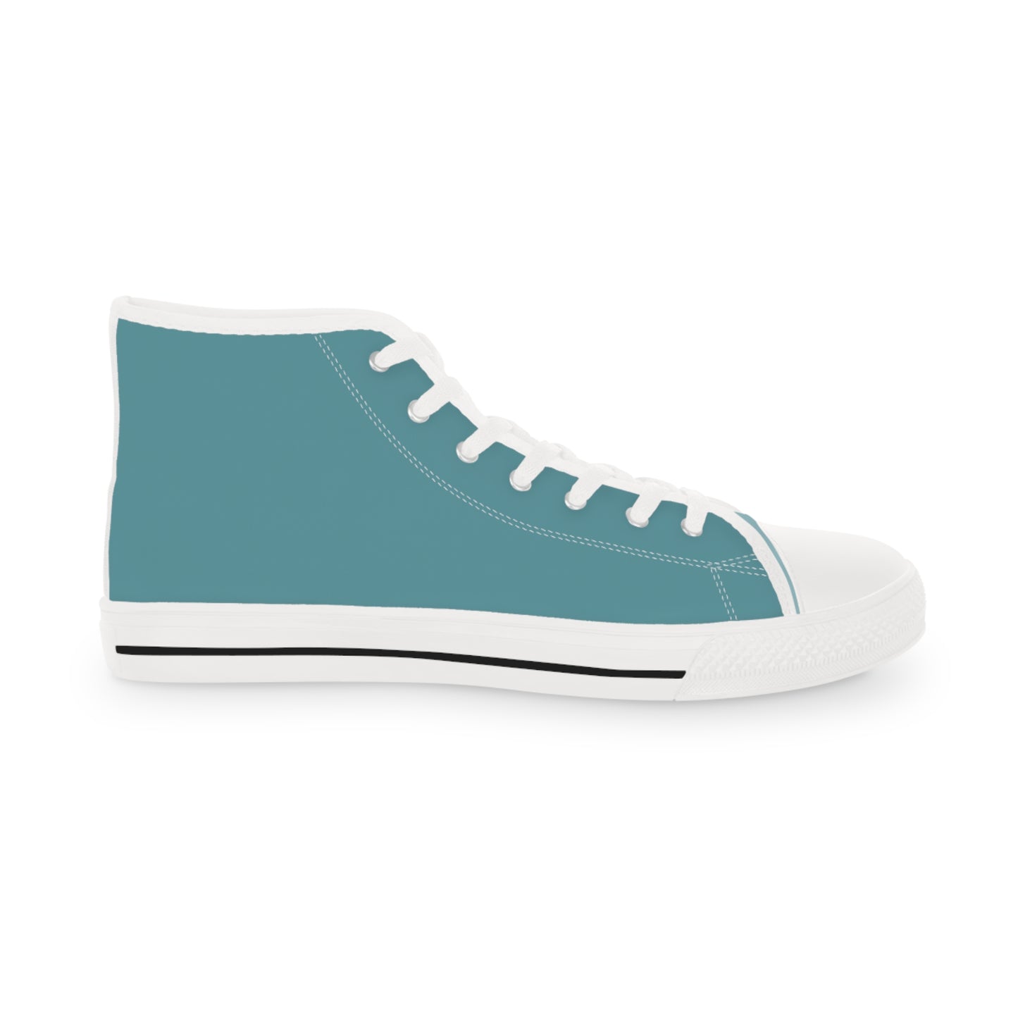 Arctic Ocean Men's Two-Tone High Top Sneakers - Step Into Subtle Style – Where Dark Teal Meets Cool Contrast!
