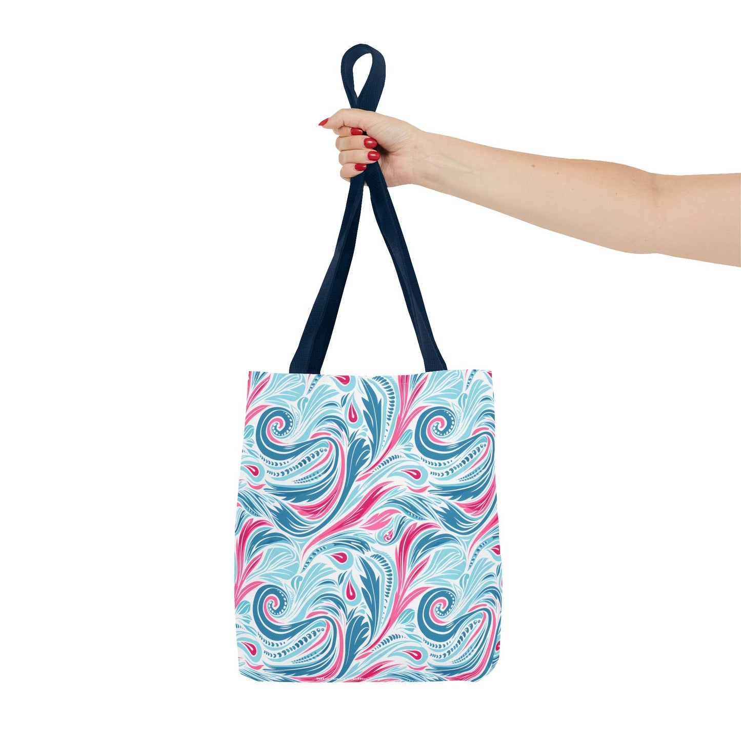 Teal Tide Twirl Tote Bag - Go Through Life with Coastal Charm! Available in 3 sizes.