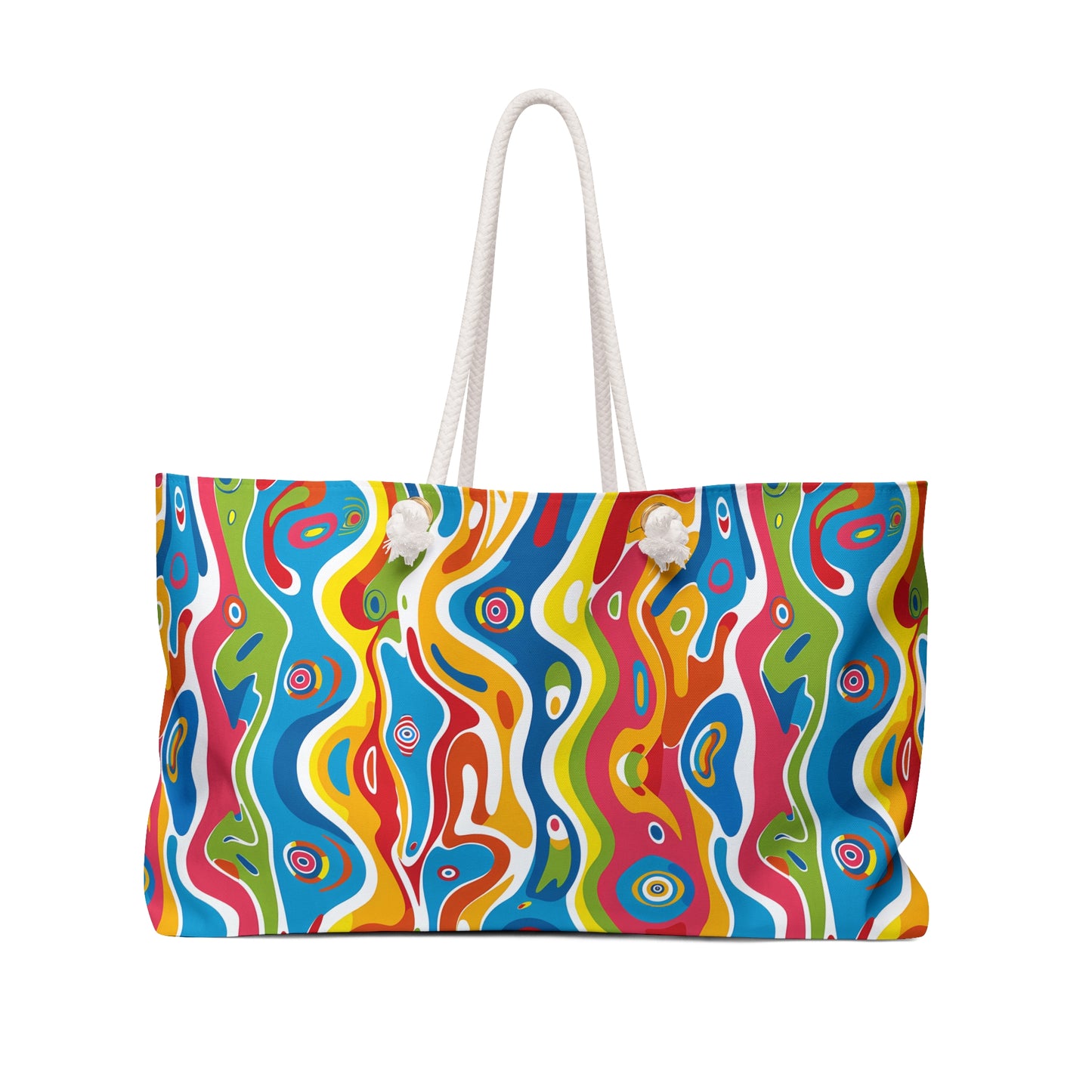 Melting Mirage Weekender Bag - Flow with the Colors - Where Surreal Art Meets Your Next Adventure!