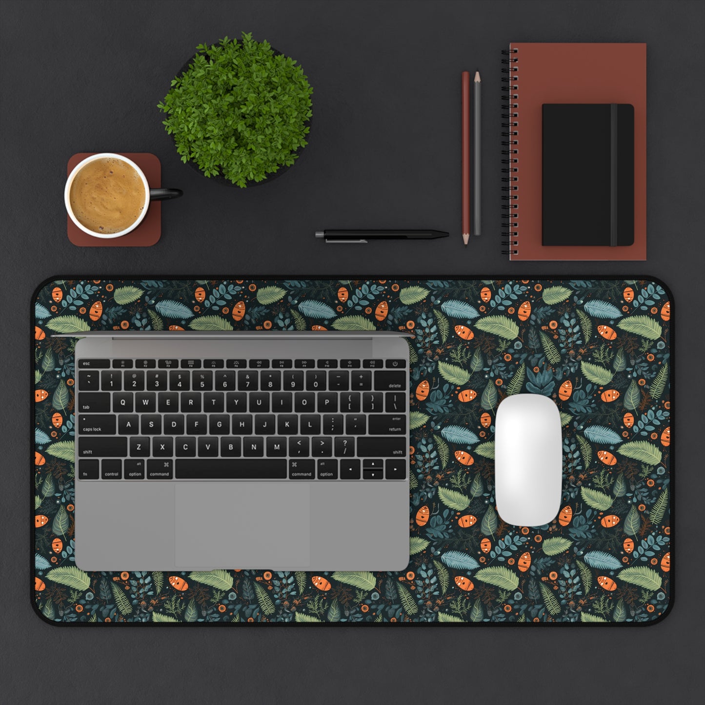 Mysterious Ferns Desk Mat (Desk Pad) - Bring Softness and Nature to Your Desktop! Available in 3 sizes.