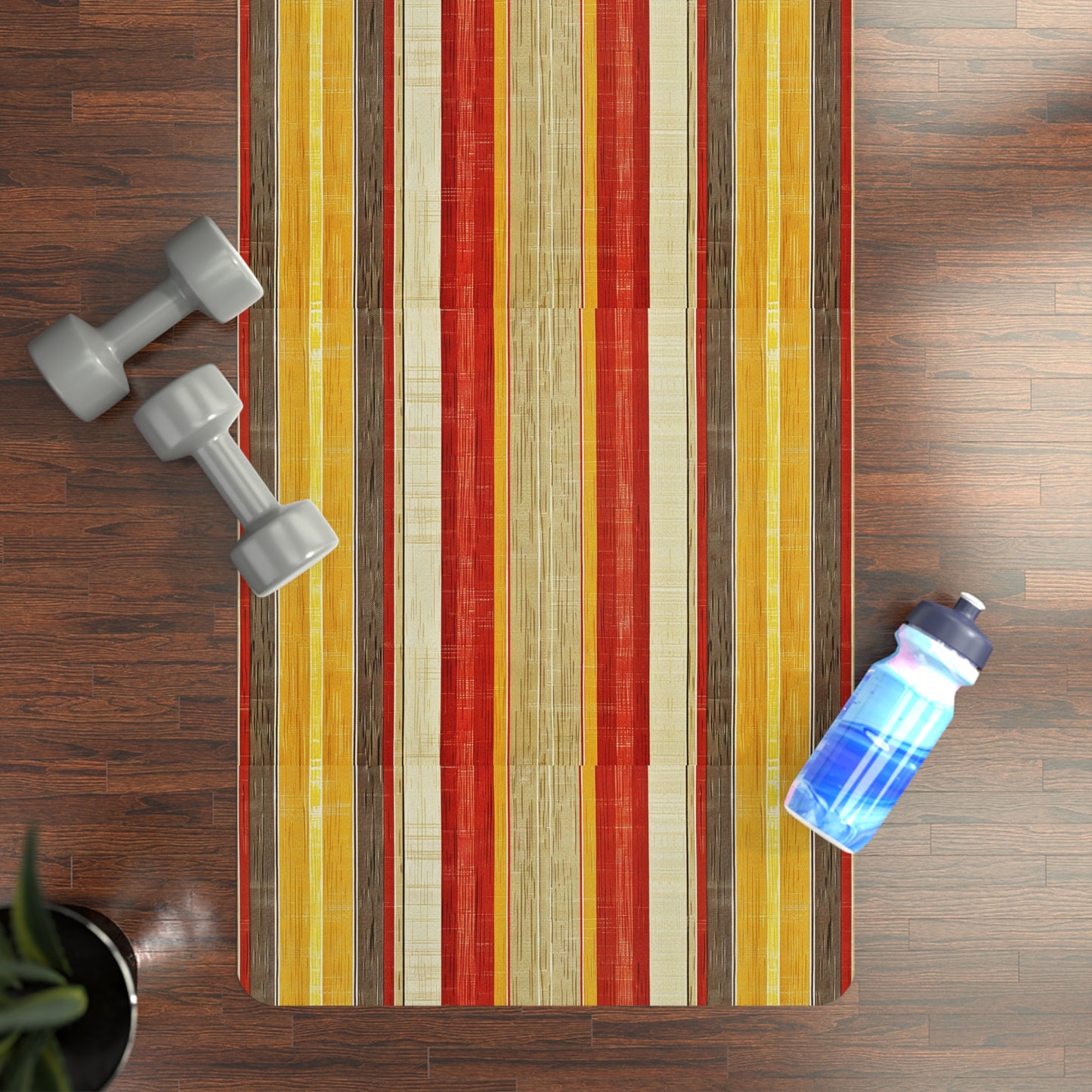 Royal Stripes Rubber Yoga Mat - Classic Elegance, Mediterranean Spirit: Flow in Timeless Style
