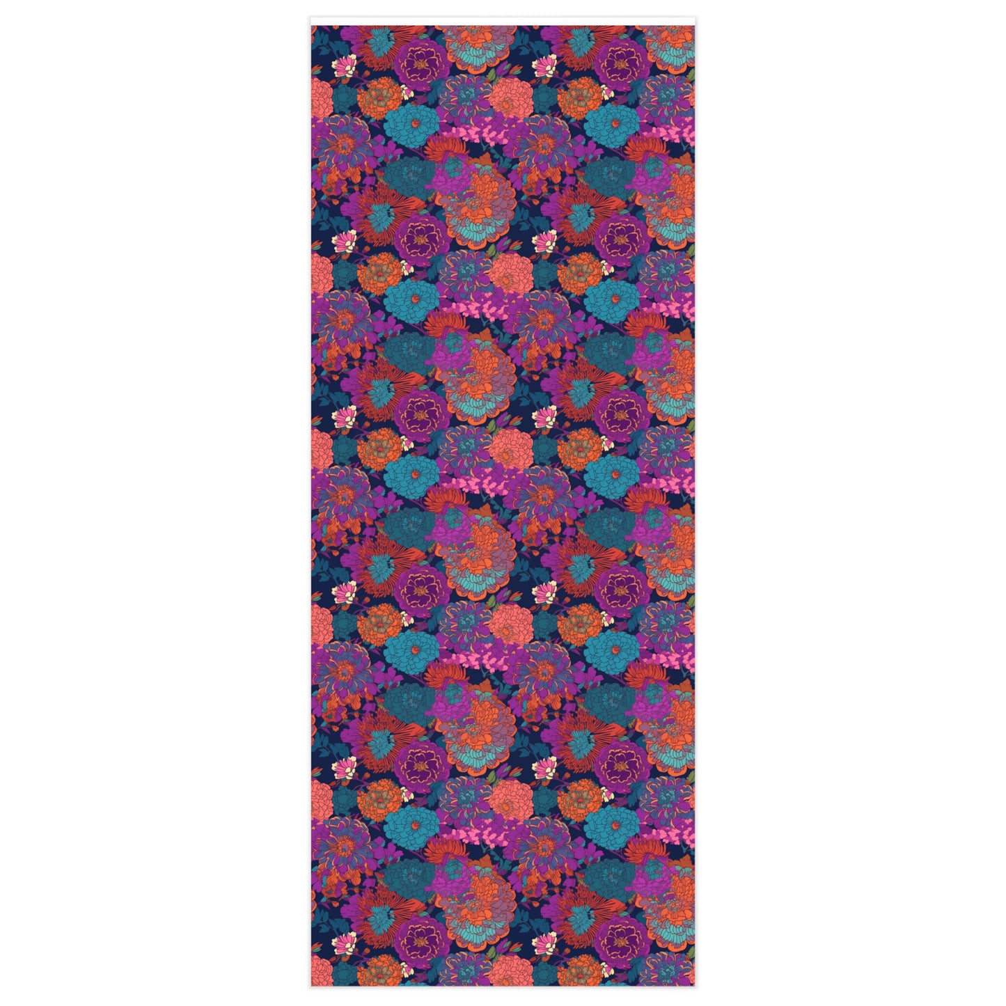 Purple Flower Parade Wrapping Paper - Bring Psychedelic Purple Flower Power to Your Gifts! Available in 2 sizes.