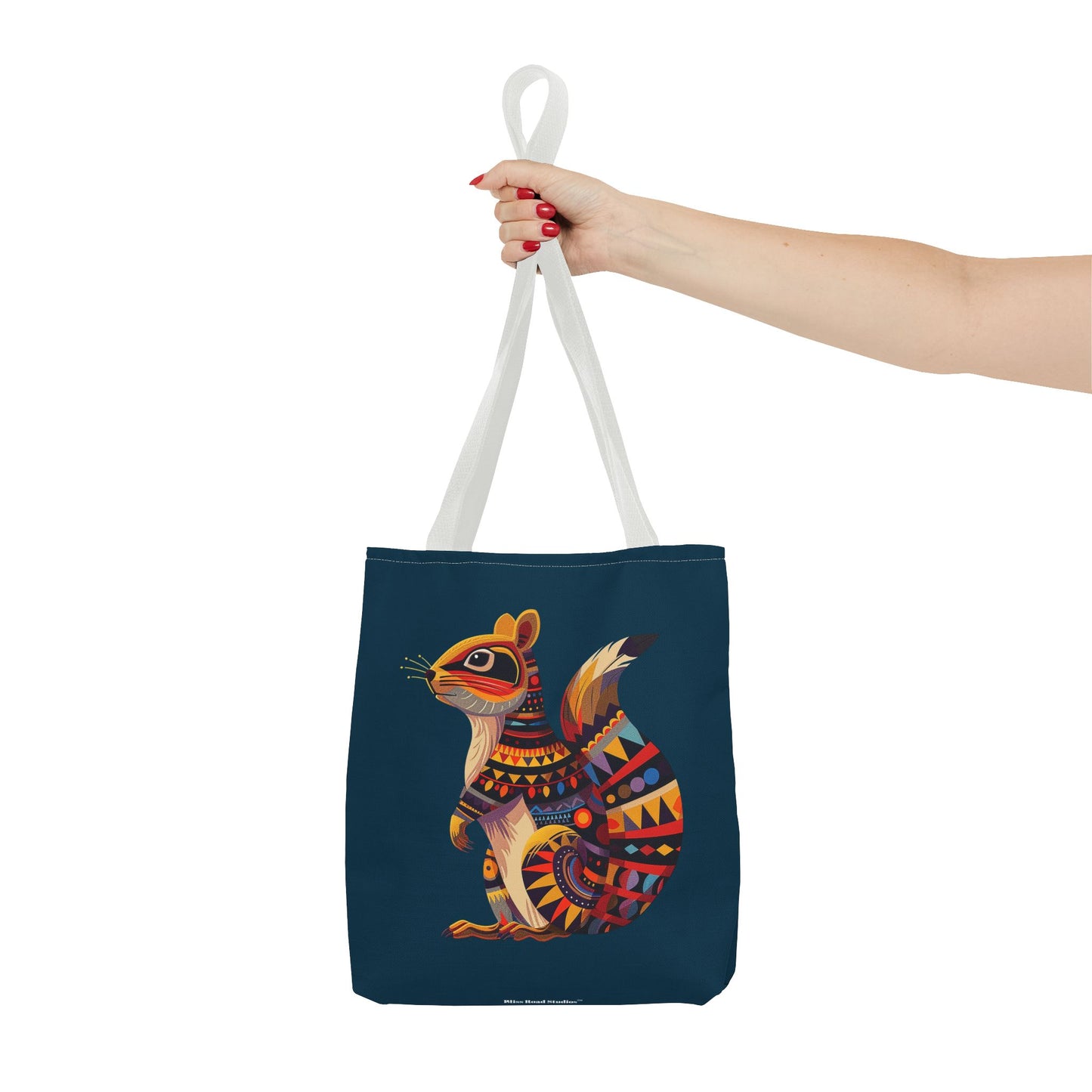 Autumn Squirrel Tote Bag - Wild Whimsy with a Tribal Twist! From our Spirit of the Wild Collection. Available in 3 sizes.