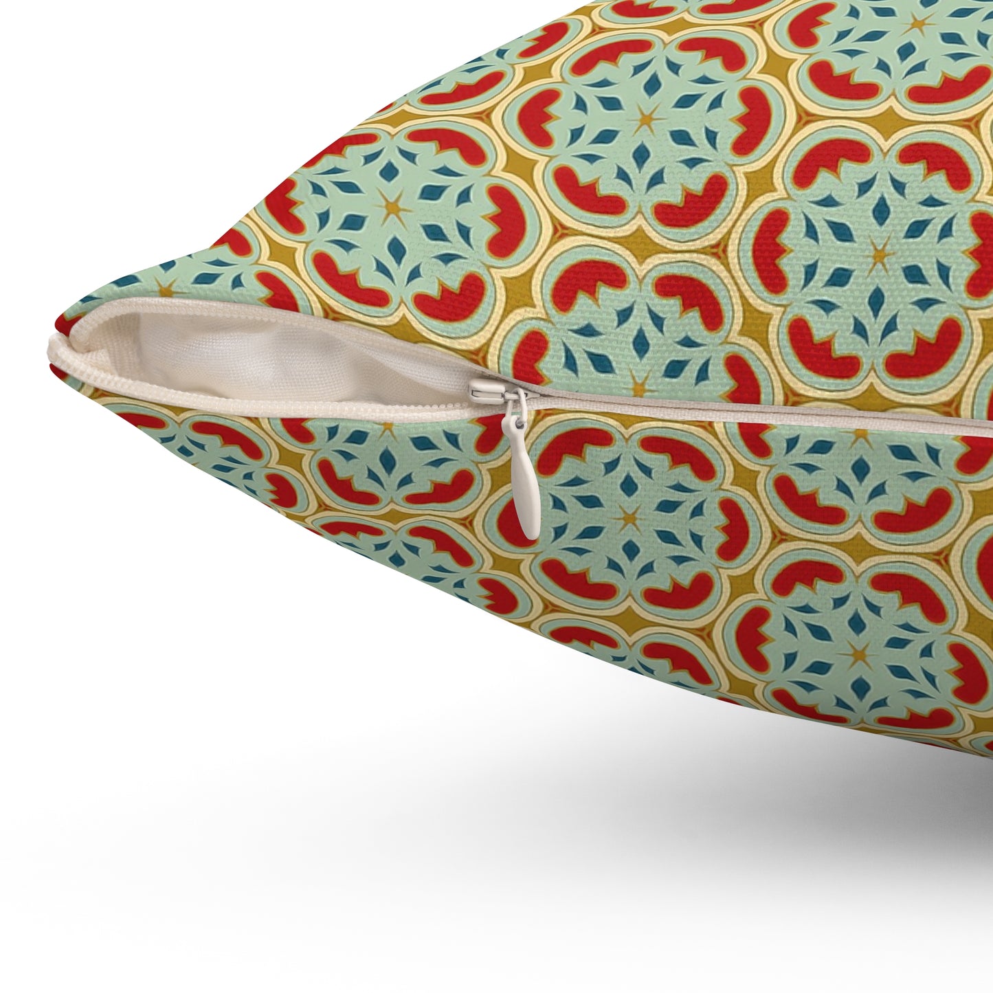 Rustic Blossom Medley Square Throw Pillow - Spun Polyester - Double-Sided Print - Concealed Zipper - Available in 4 sizes.