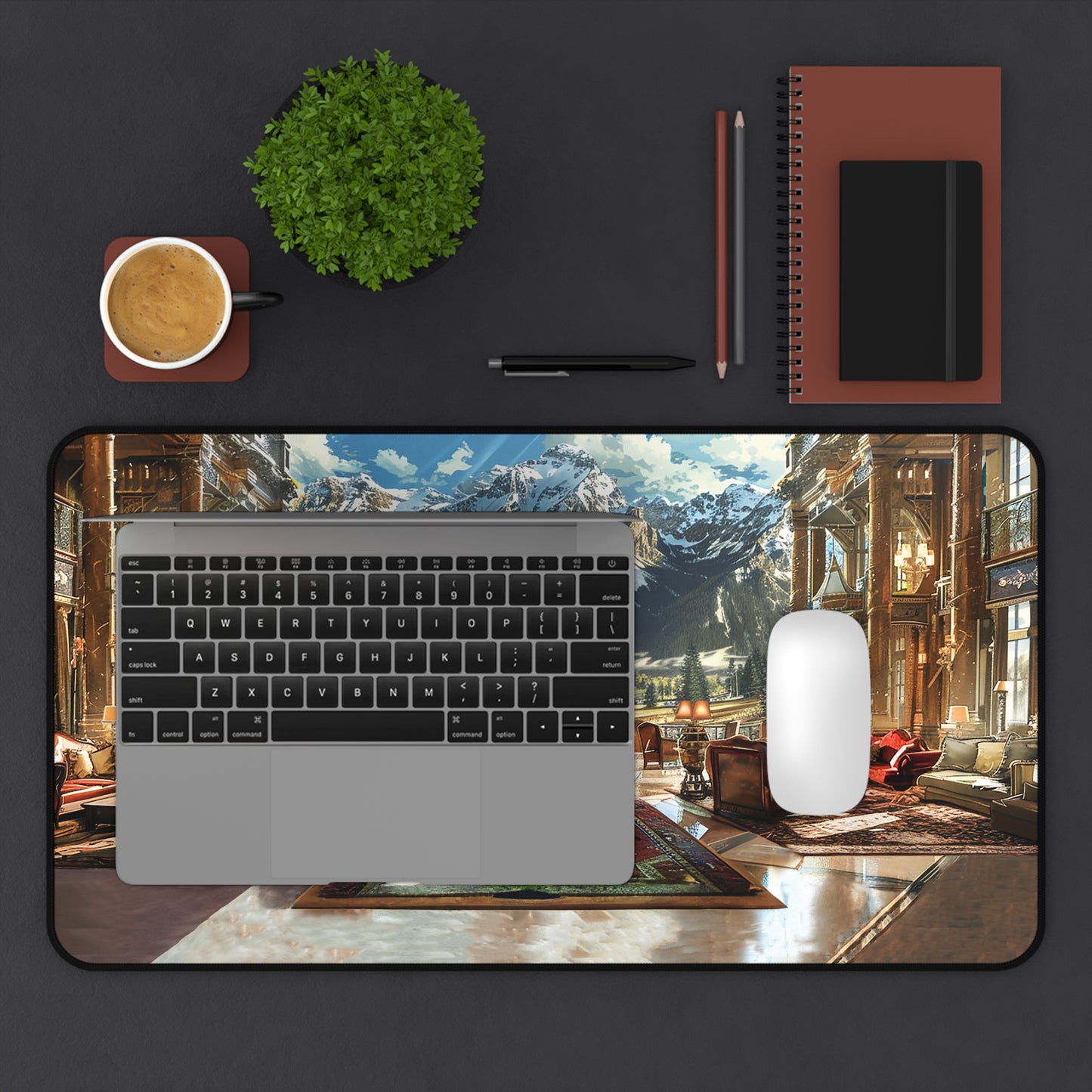 Rocky Mountain Retreat Desk Mat (Desk Pad) - Experience the Luxury of the Rockies at Your Desk! Available in 3 sizes.