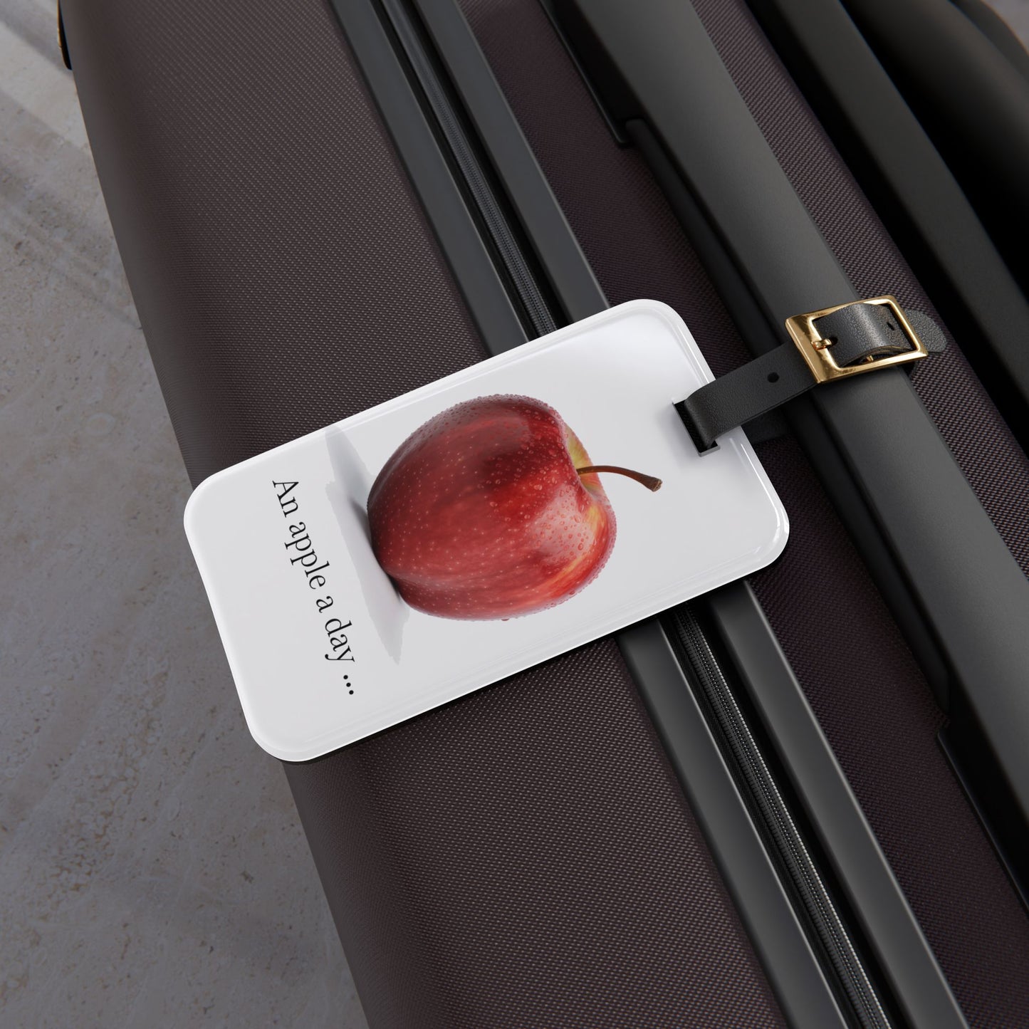 An Apple a Day ... Acrylic Luggage Tag - Keep Your Luggage Fresh with the An Apple a Day ... Acrylic Luggage Tag! Perfect Gift for Teachers!
