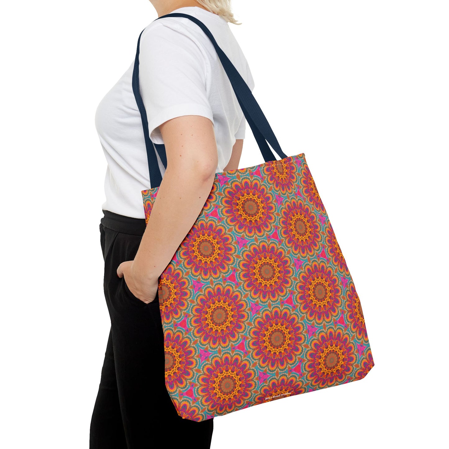 Bohemian Floral Medley Tote Bag - Add a Splash of Colorful Charm to Your Style! Available in 3 sizes.