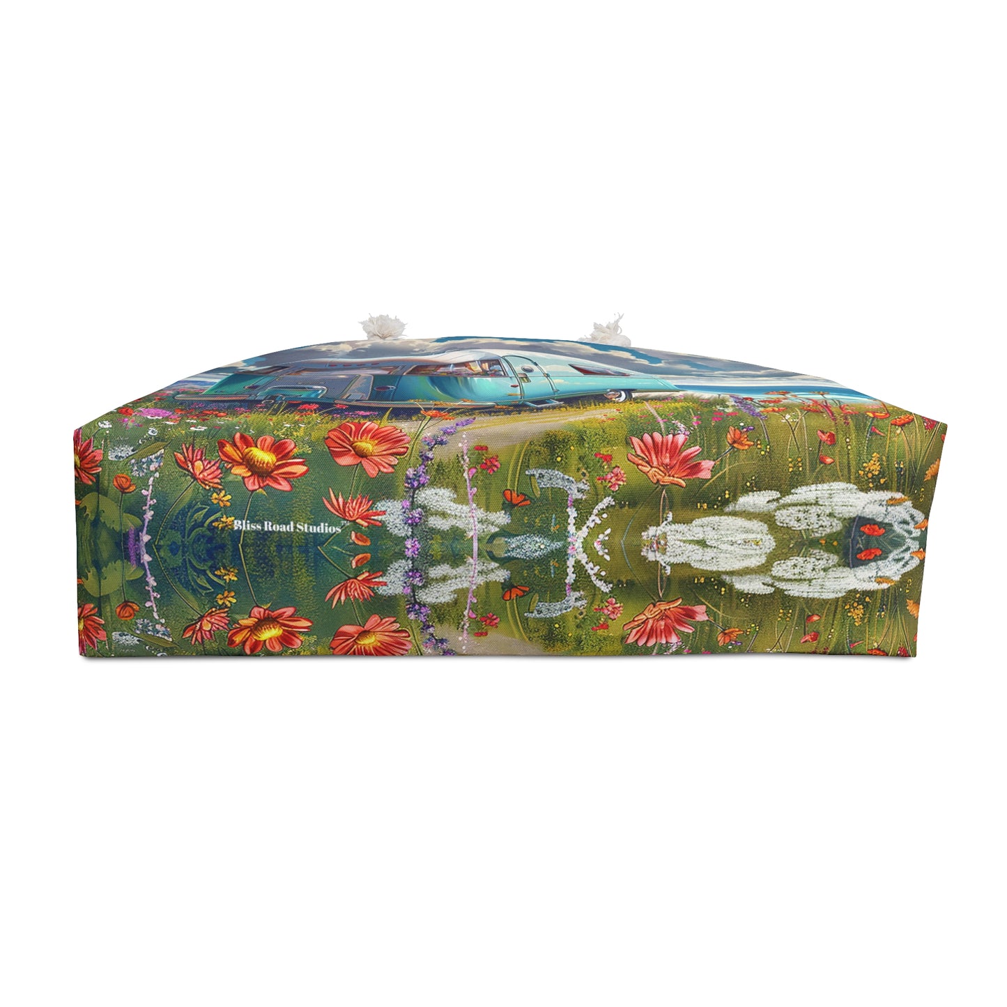 Retro Beach Bliss Weekender Bag - Roll into Nostalgia - Where Vintage Vibes Meet Coastal Bliss!