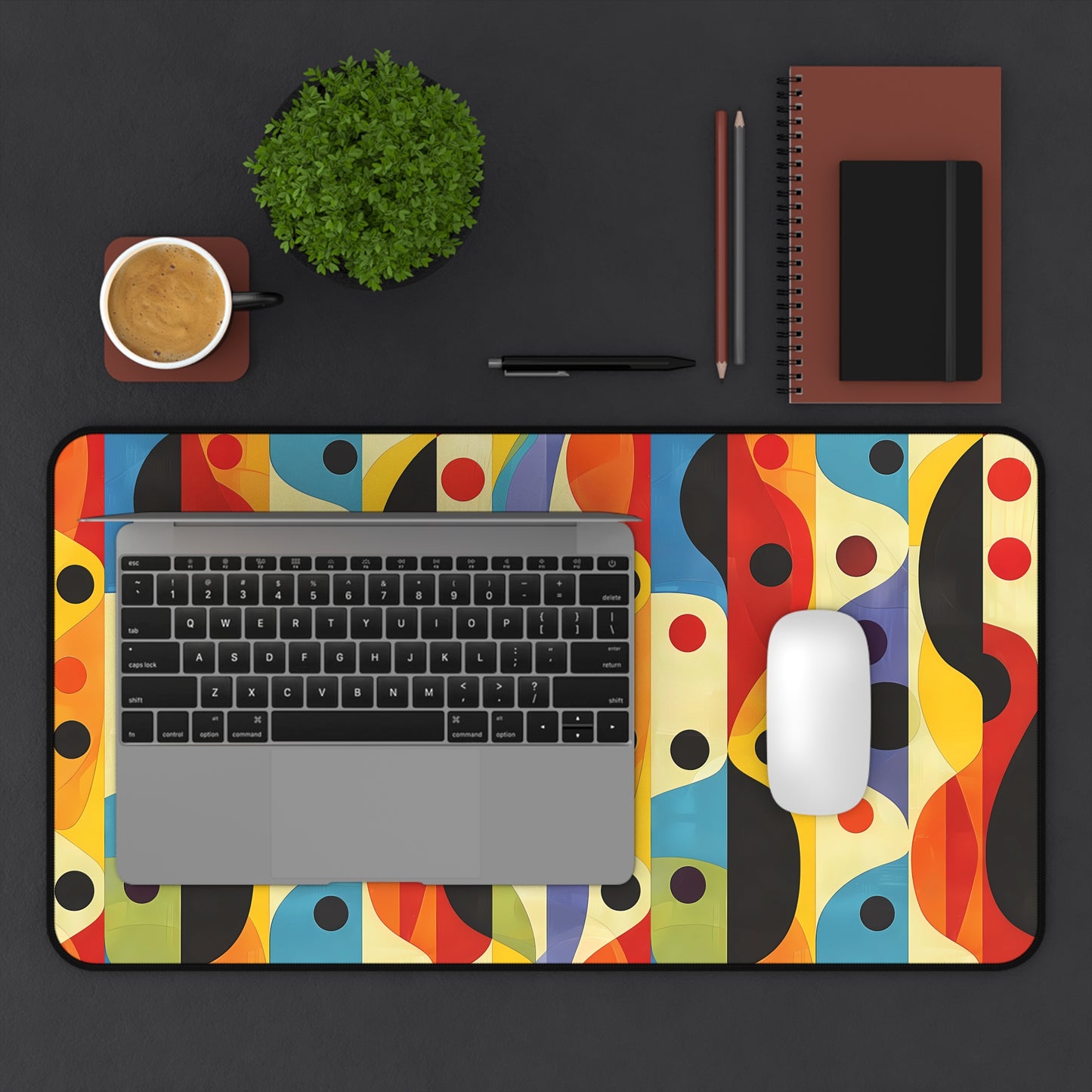 Linear Color Mesa Desk Mat (Desk Pad) - Make a Bold Statement with Every Task! Available in 3 sizes.