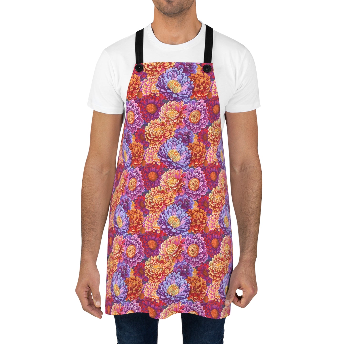Mum's the Word Adult Apron - Gorgeous Chrysanthemums! The Perfect Floral Apron! Need We Say More?