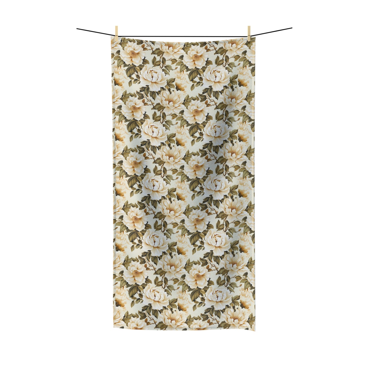 Austen Blooms Polycotton Bath Towel - Step into Jane Austen's Garden - Elegance and Charm in Every Thread! Available in 2 sizes.