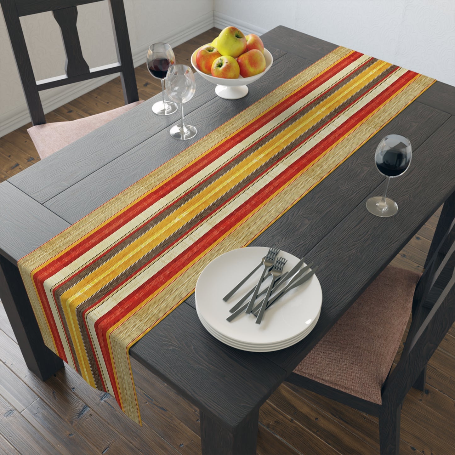 Royal Stripes Delight Table Runner - Classic Stripes with a Summer Twist! Available in 2 sizes.