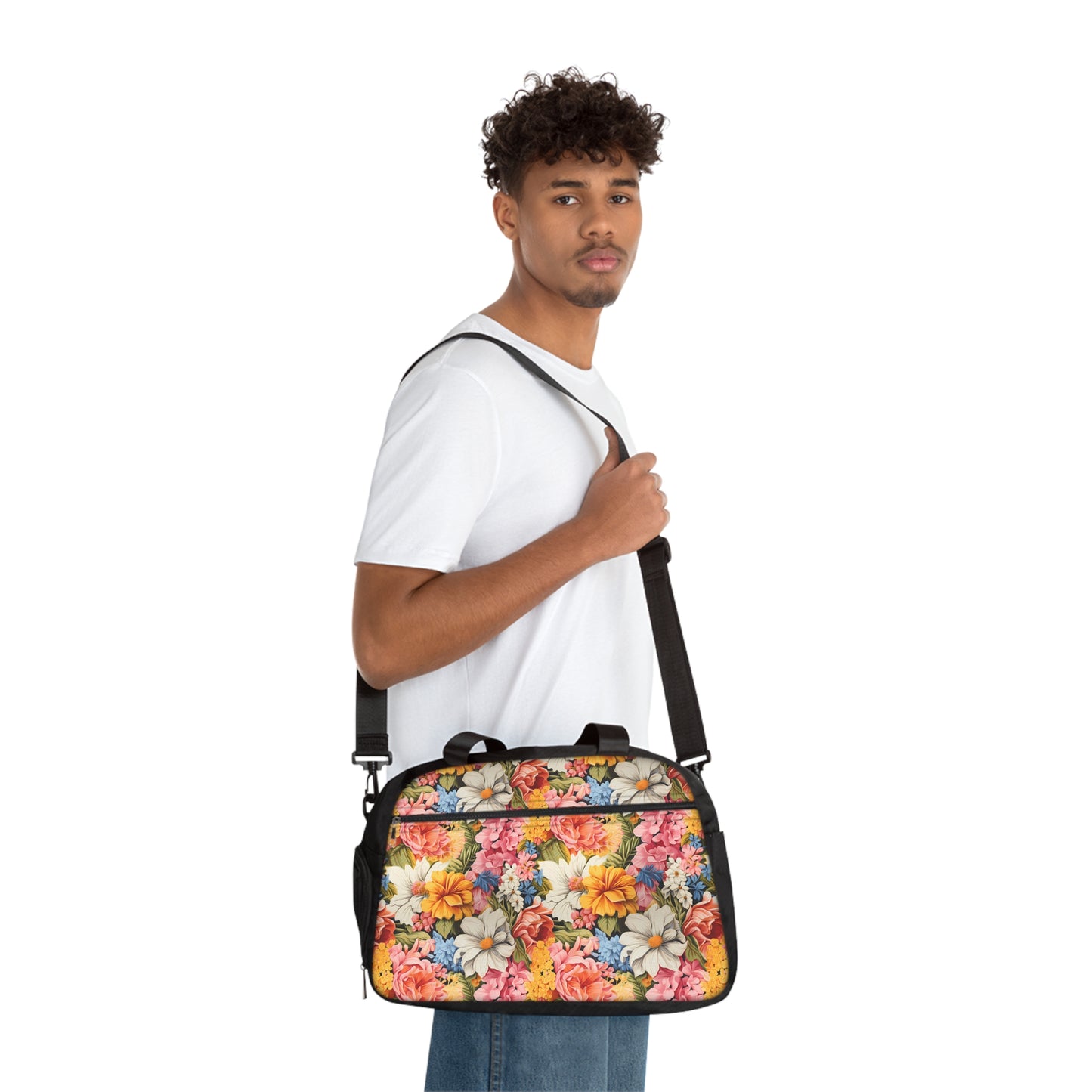 Chic Floral Fitness Gym Bag - Timeless Elegance, Everyday Function: Carry the Charm of English Gardens.
