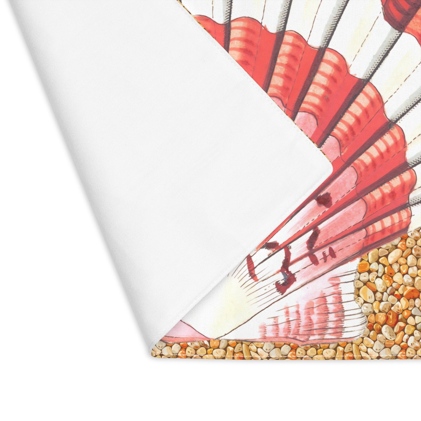 Scalloped Seashell Placemat - Bring the Serenity of the Seashore to Your Table! Cotton Twill - 18" x 14"