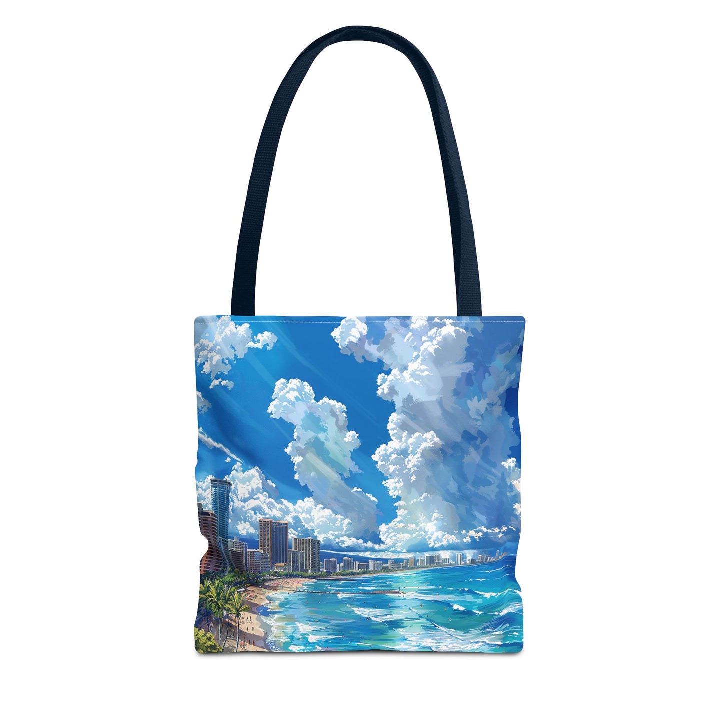Waikiki Beach Tote Bag - Carry a Slice of Hawaiian Paradise Wherever You Go! Available in 3 sizes.