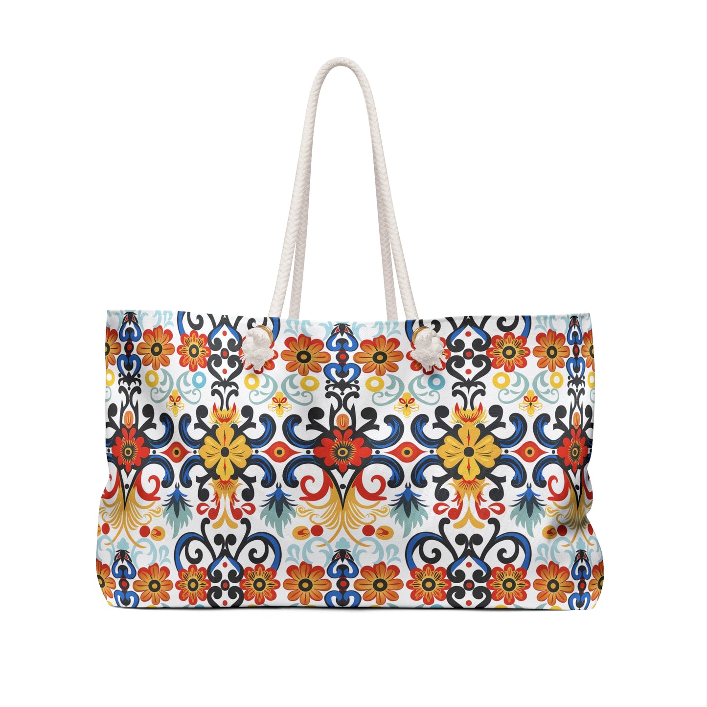 Golden Mediterranean Harmony Weekender Bag - Carry a Piece of the Mediterranean - Timeless Elegance for Every Journey!