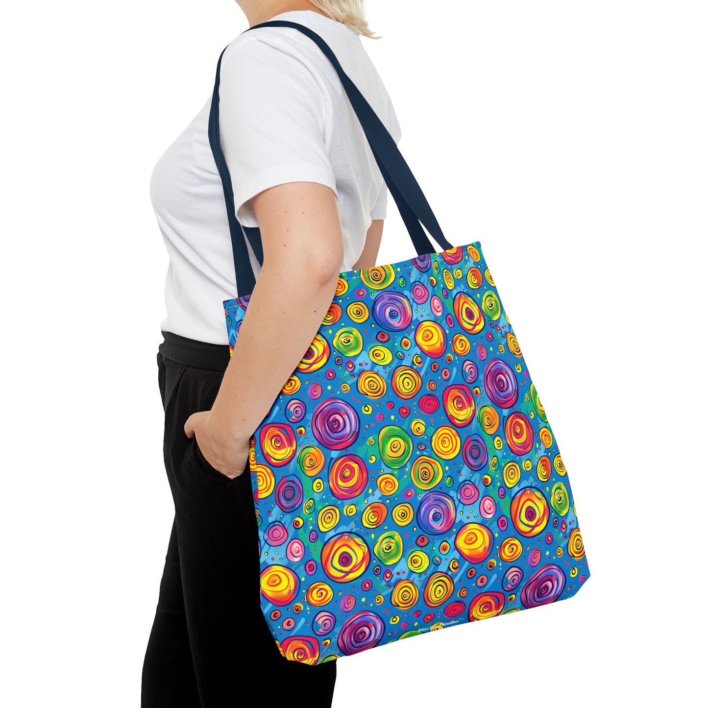 Color Whirl Tote Bag - Spin into Style with Every Step! Available in 3 sizes.