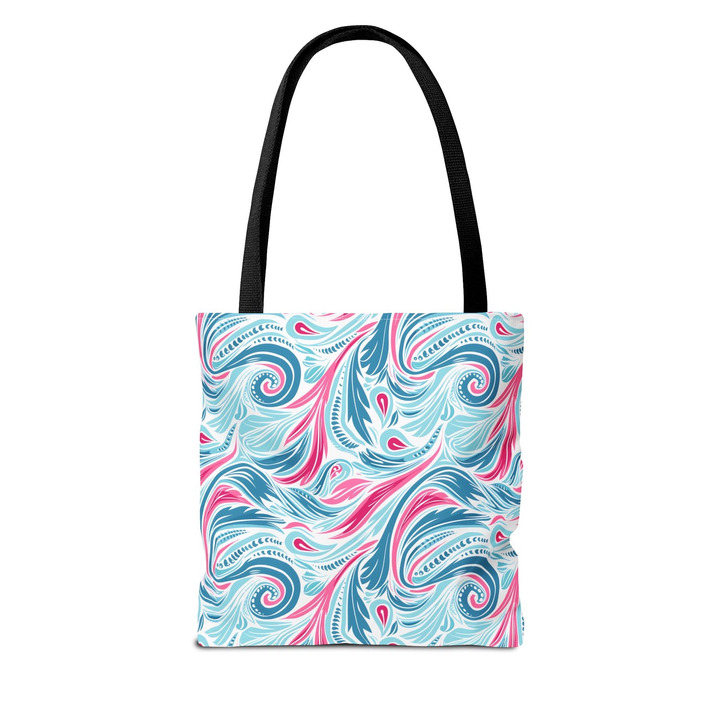 Teal Tide Twirl Tote Bag - Go Through Life with Coastal Charm! Available in 3 sizes.