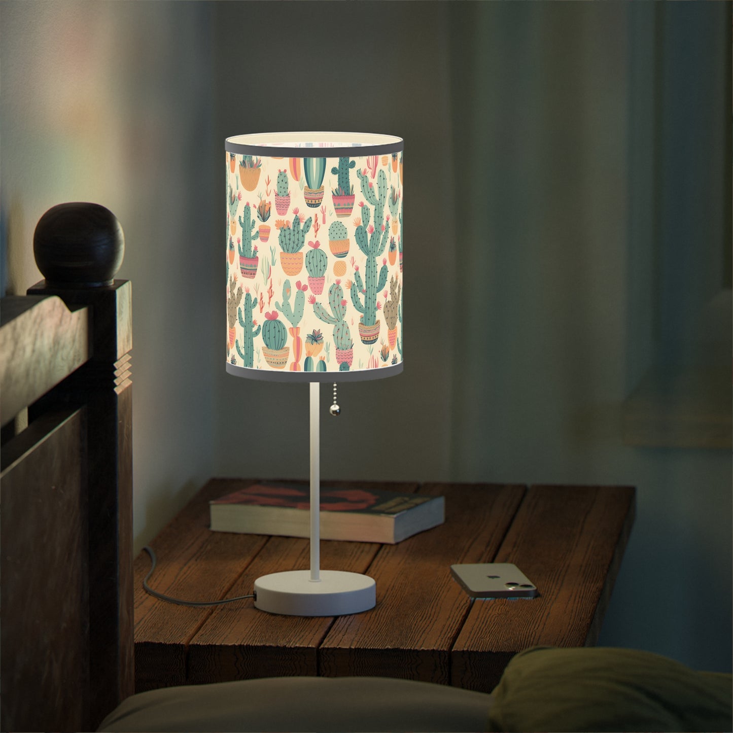 Desert Bloom Boom Modern Table Lamp, 20" Tall, Metal Stand, US|CA Plug, Available in 2 Finishes & Multiple Trim Colors