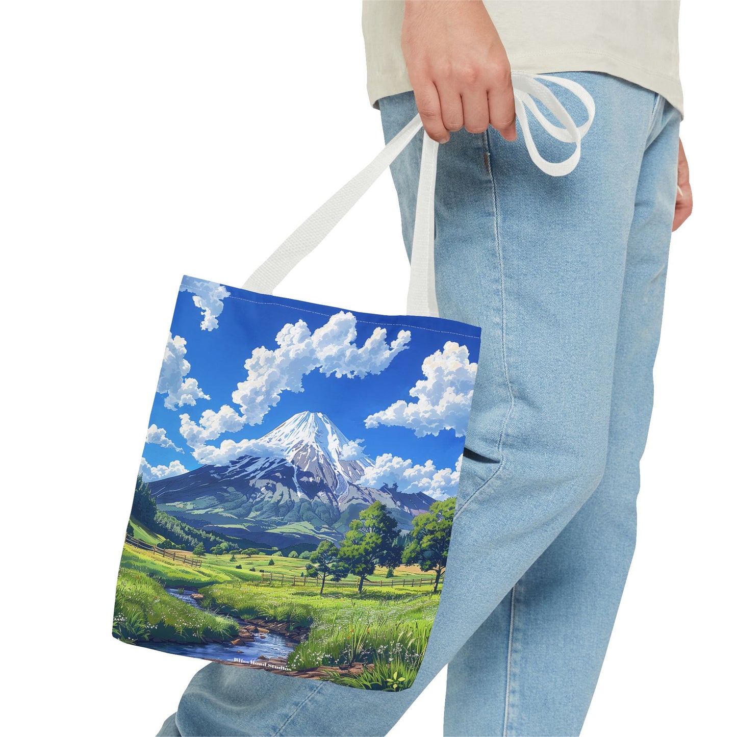 Mount Fuji Serenity Tote Bag - Carry the Tranquil Beauty of Japan's Iconic Peak! Available in 3 sizes.