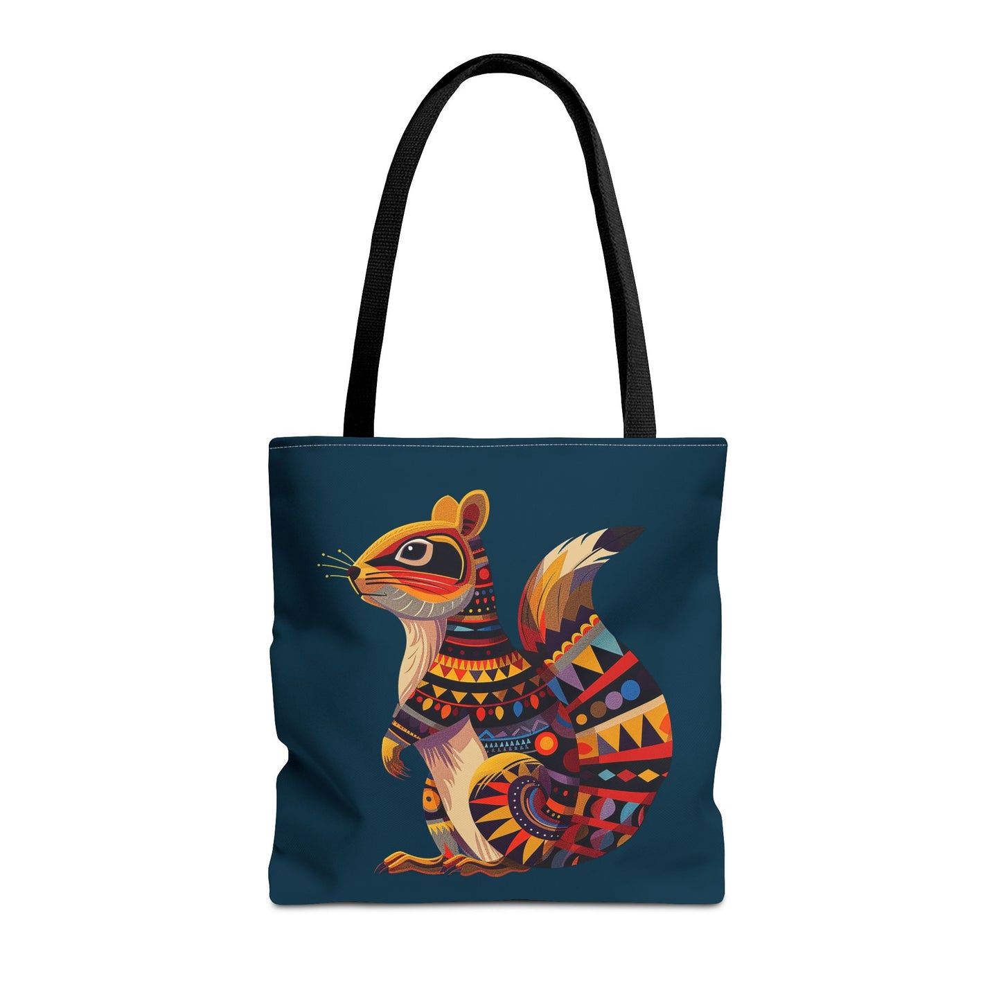 Autumn Squirrel Tote Bag - Wild Whimsy with a Tribal Twist! From our Spirit of the Wild Collection. Available in 3 sizes.