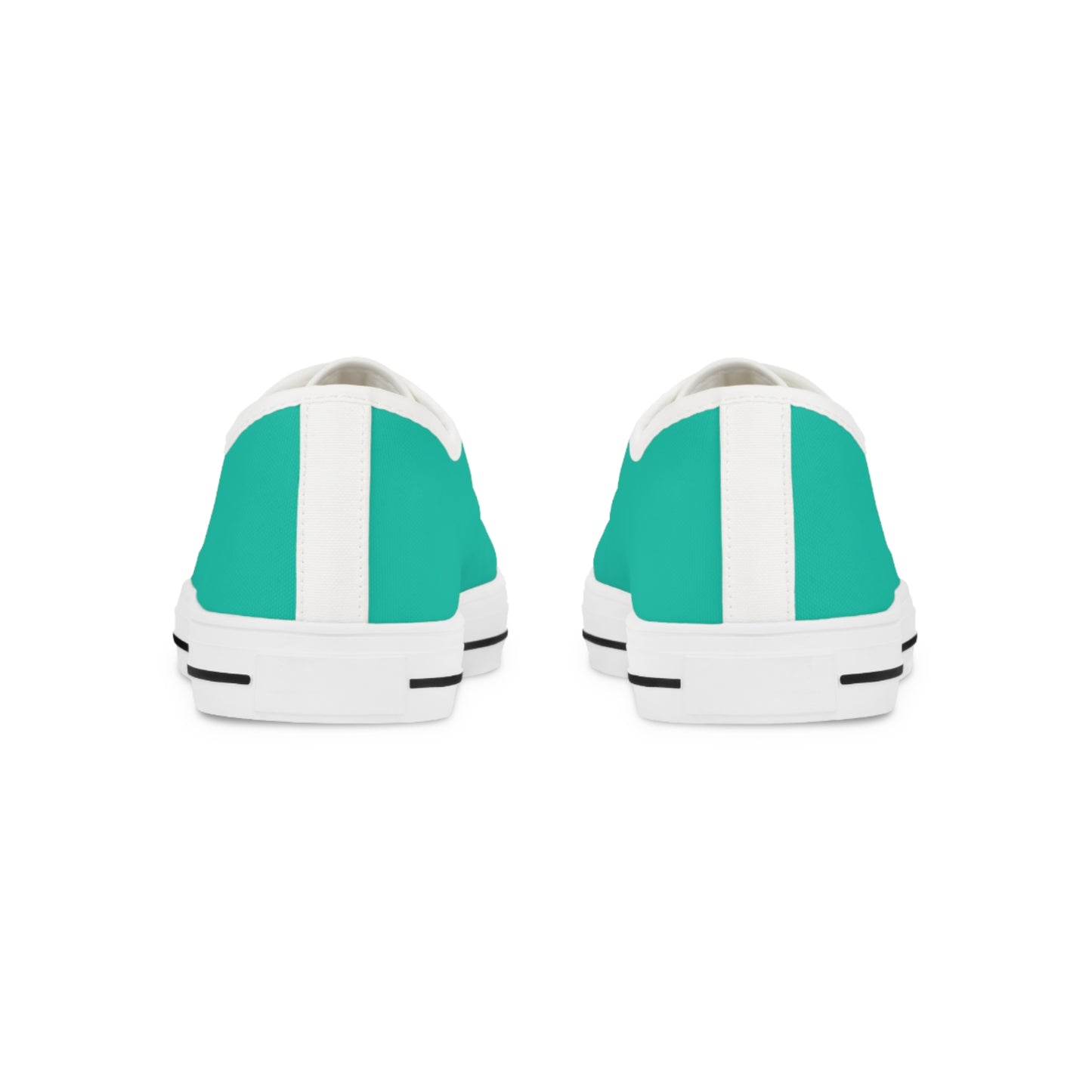 Turquoise Reef Men's Two-Tone Low Top Sneakers - Ride the Waves – Where Ocean Blue Meets Turquoise Tranquility!