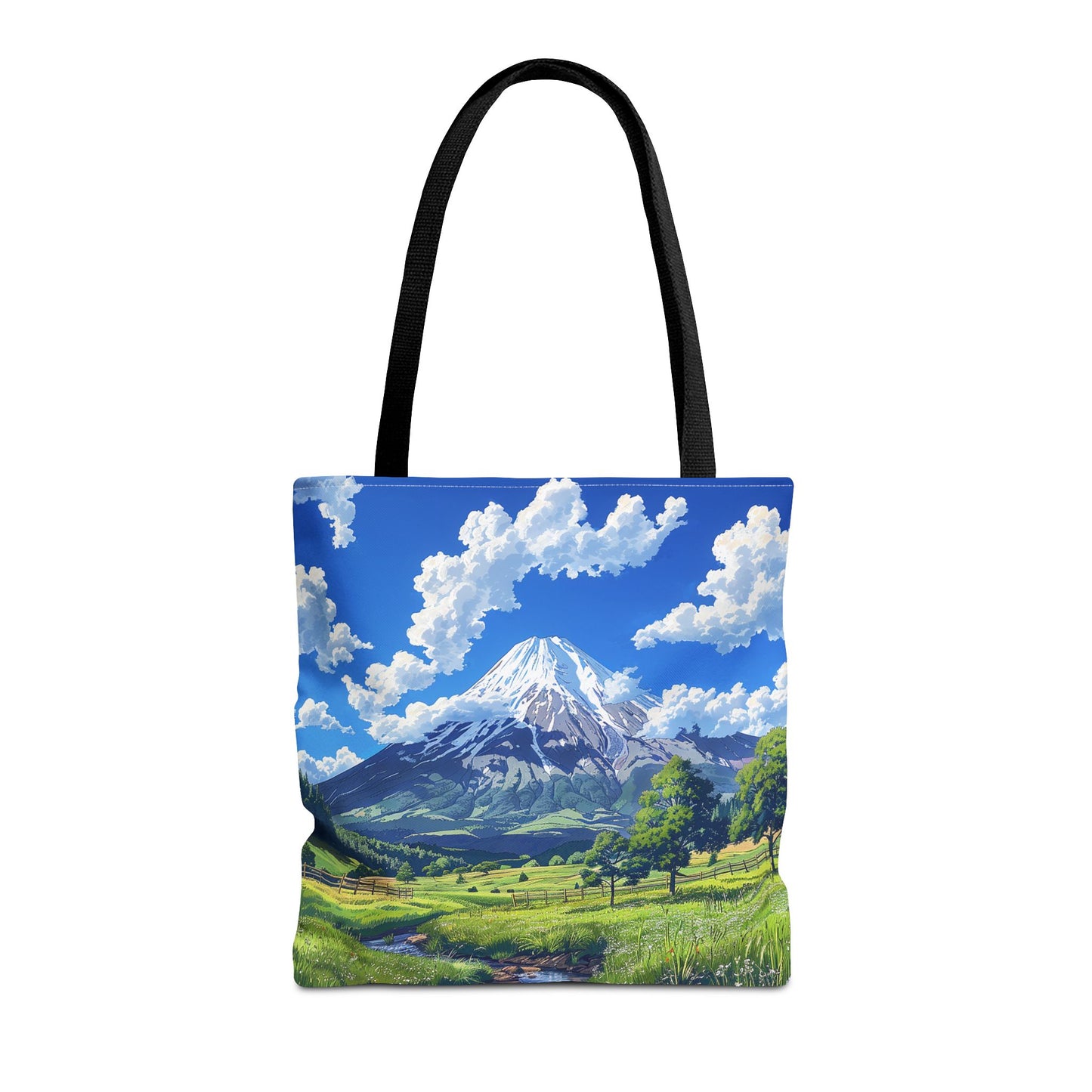 Mount Fuji Serenity Tote Bag - Carry the Tranquil Beauty of Japan's Iconic Peak! Available in 3 sizes.
