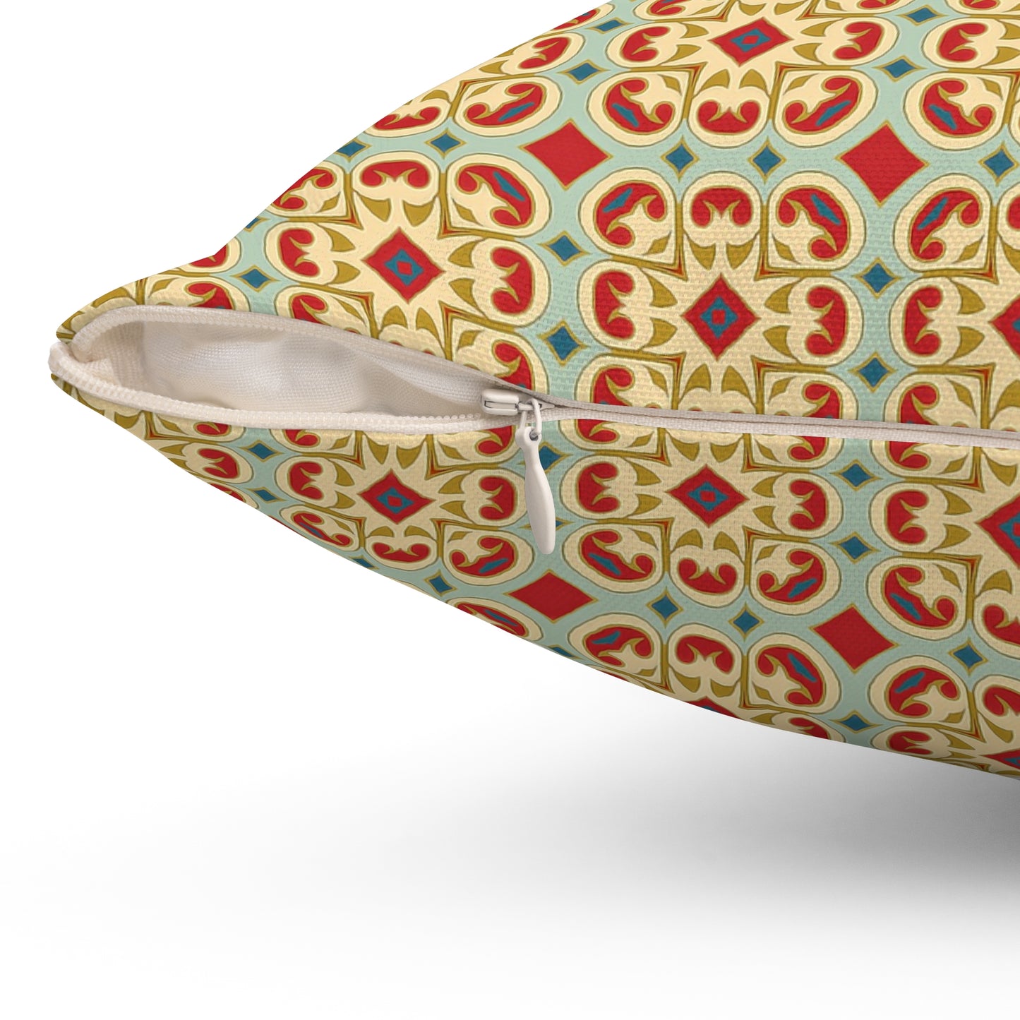 Moorish Mosaic Delight Square Throw Pillow - Spun Polyester - Double-Sided Print - Concealed Zipper - Available in 4 sizes.