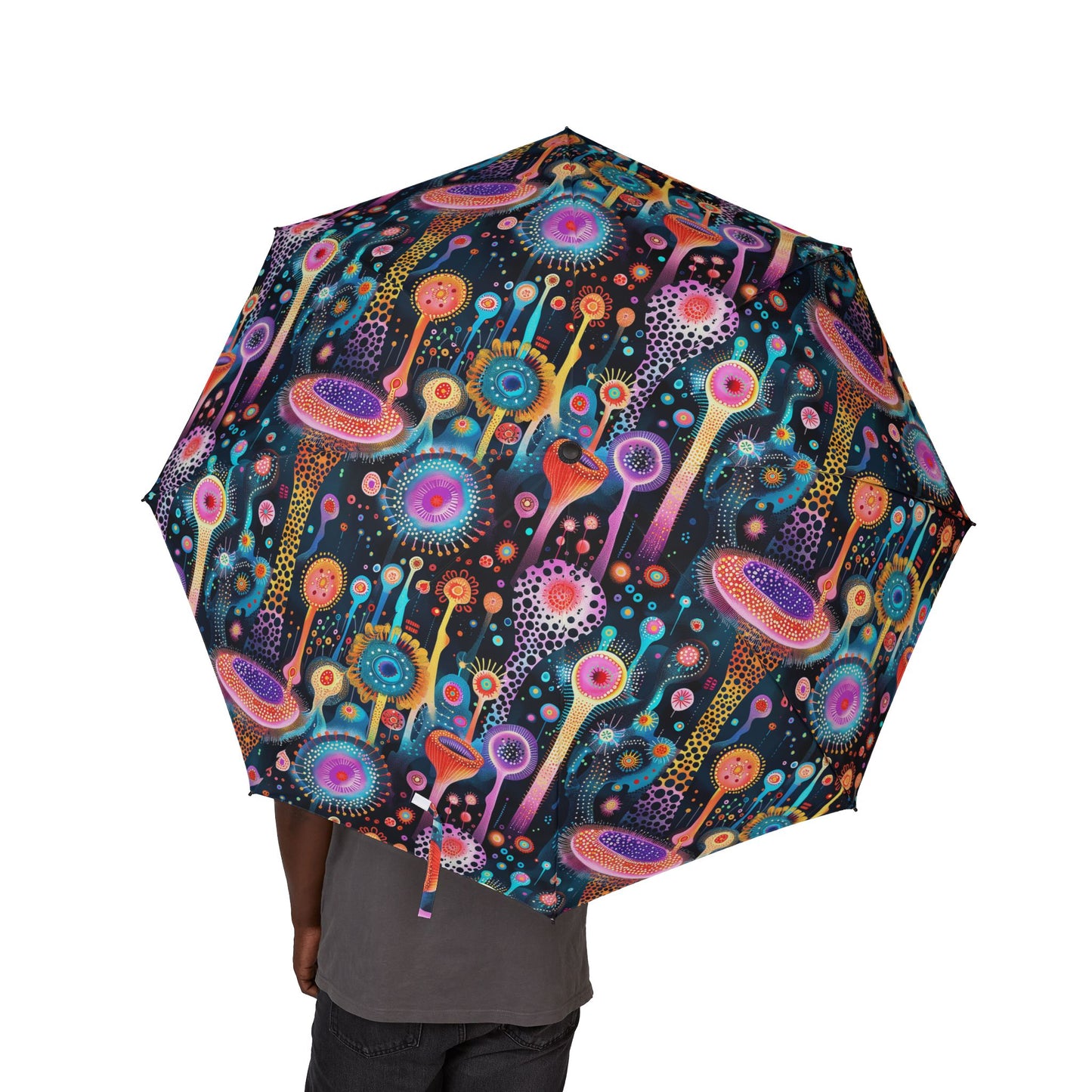 Surreal Seascape Forest Foldable Umbrella - Compact Semi-Automatic Travel Umbrella