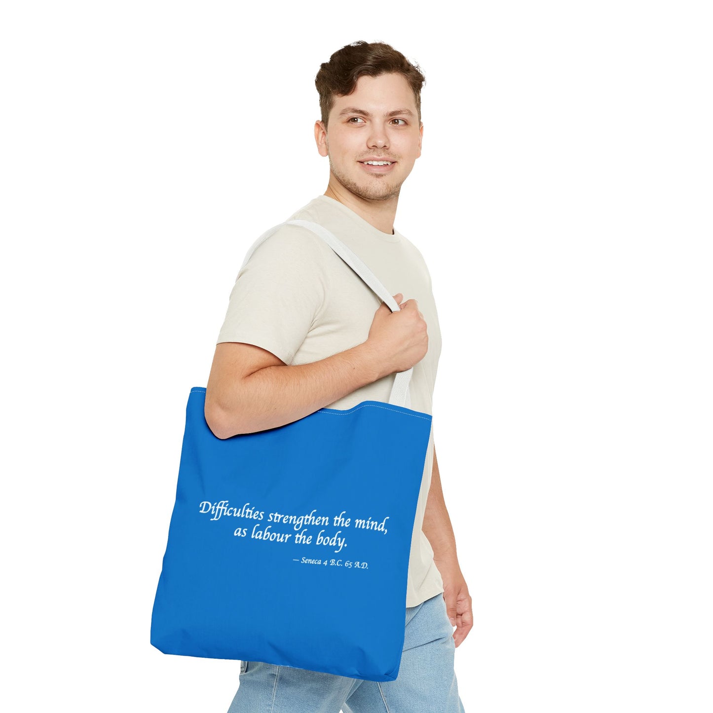 Strength Through Challenges Tote Bag - Carry Wisdom - Embrace Strength! Available in 3 sizes.