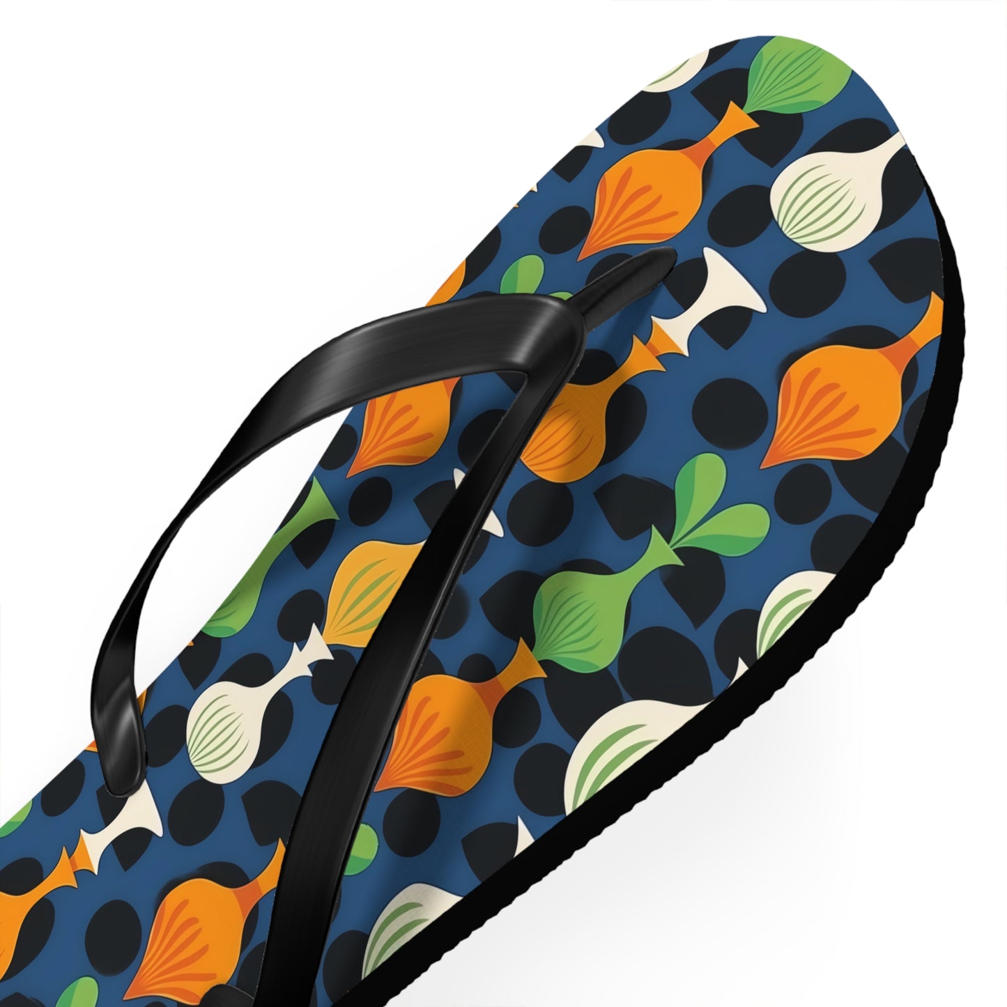 Mod Floating Vases Flip Flops. 5/8" Thick Comfortable Summer or Winter Gym/Sauna Footwear for Men and Women.