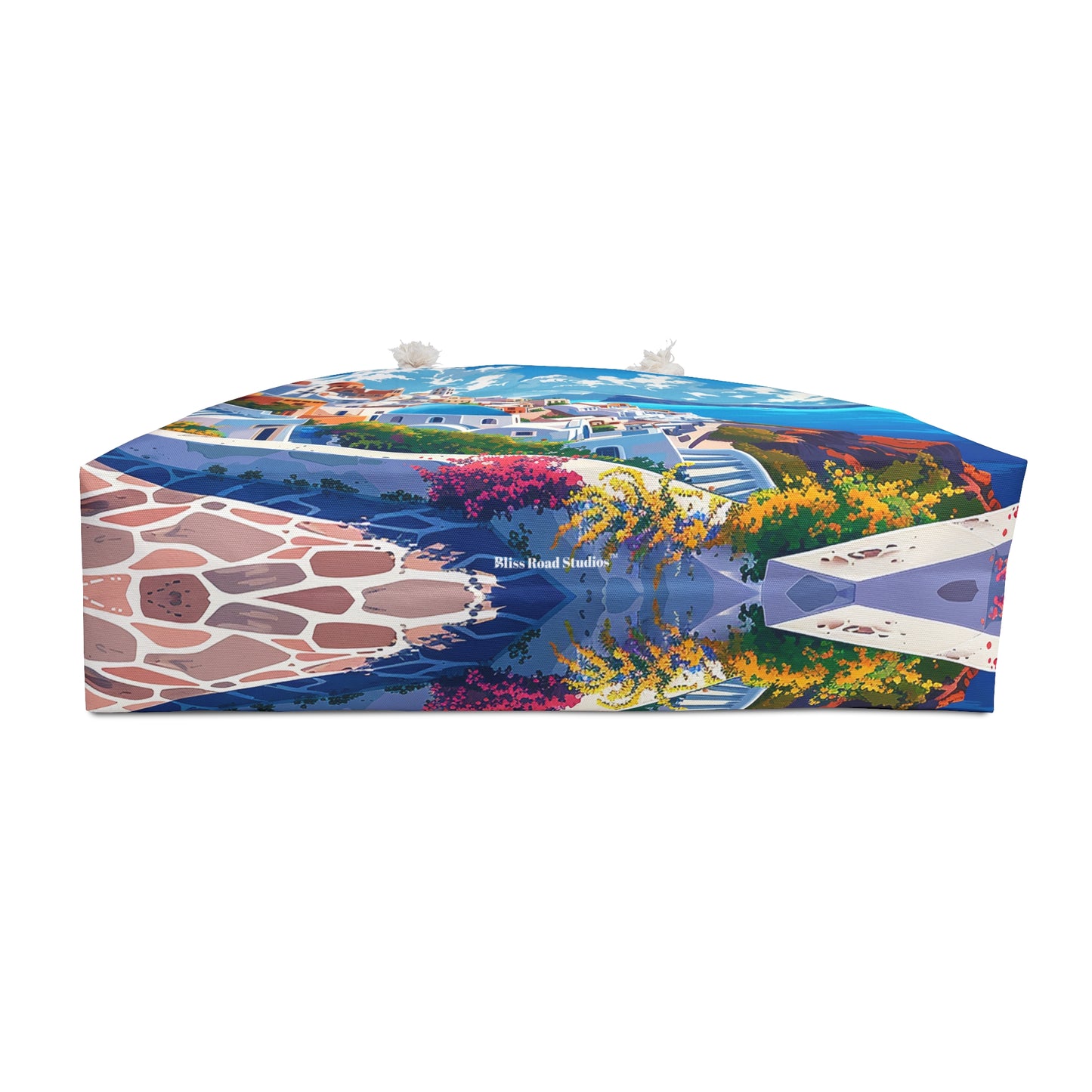 Santorini Serenity Weekender Bag - Carry a Piece of Paradise - Where Every Journey Feels Like a Greek Getaway!