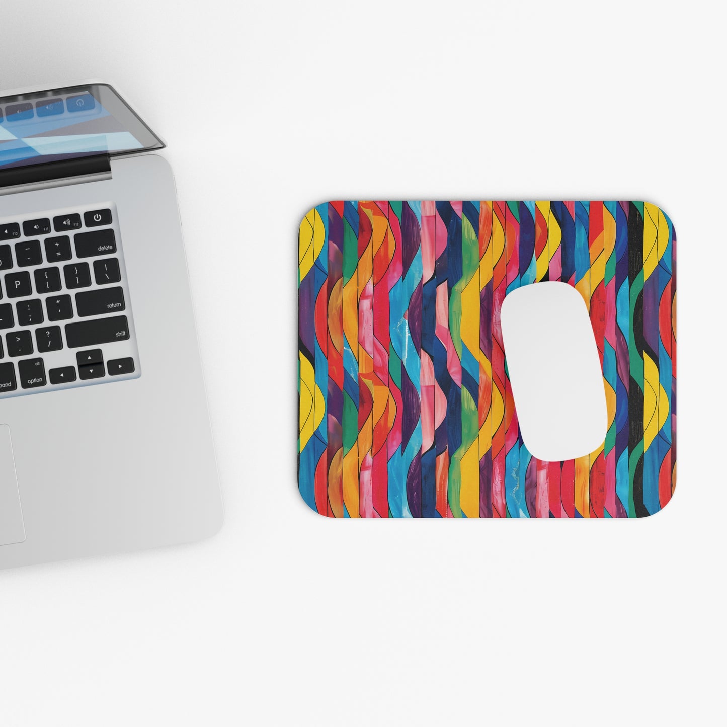 Retro Ripples Mouse Pad - Let Your Desk Groove with Retro Vibes! Groovy!