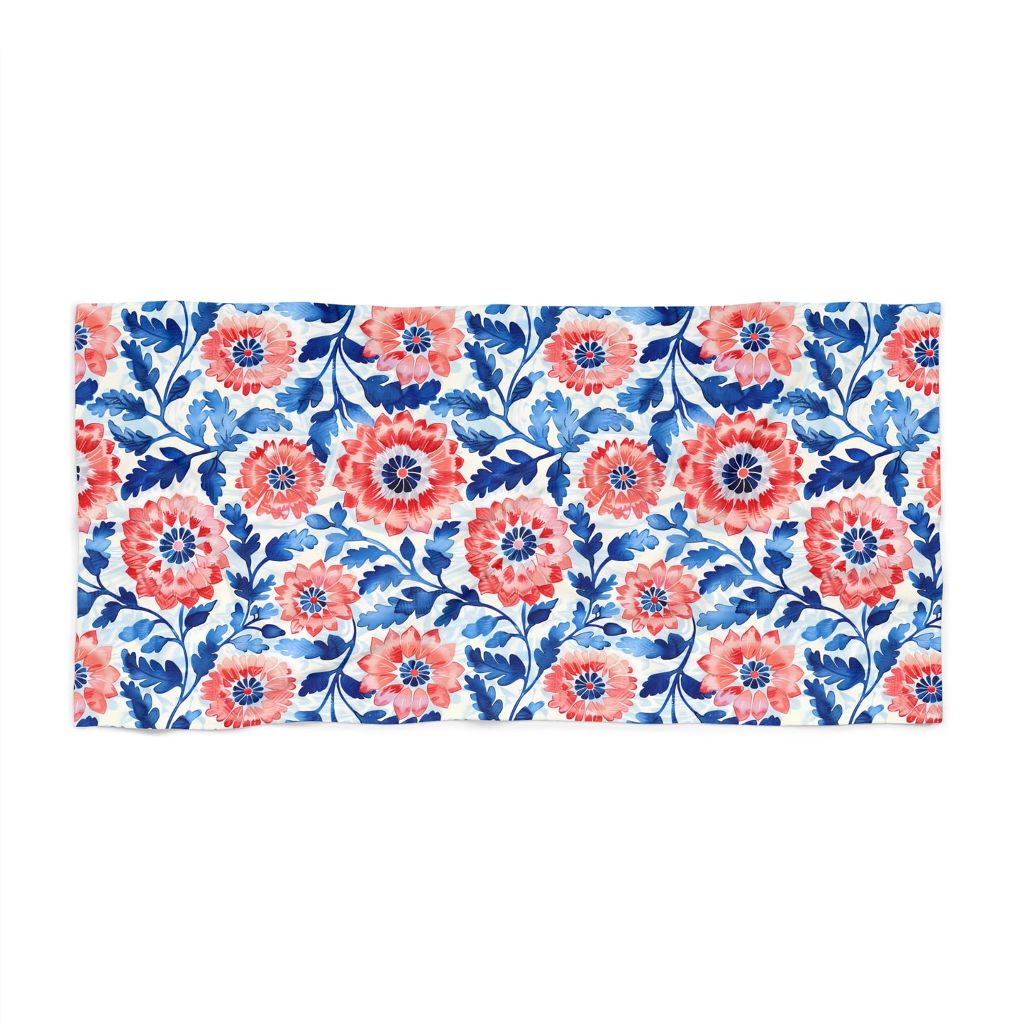 Whimsical Batik Blossoms Luxurious Beach Towel - Wrap Yourself in Whimsy! Available in 2 sizes.