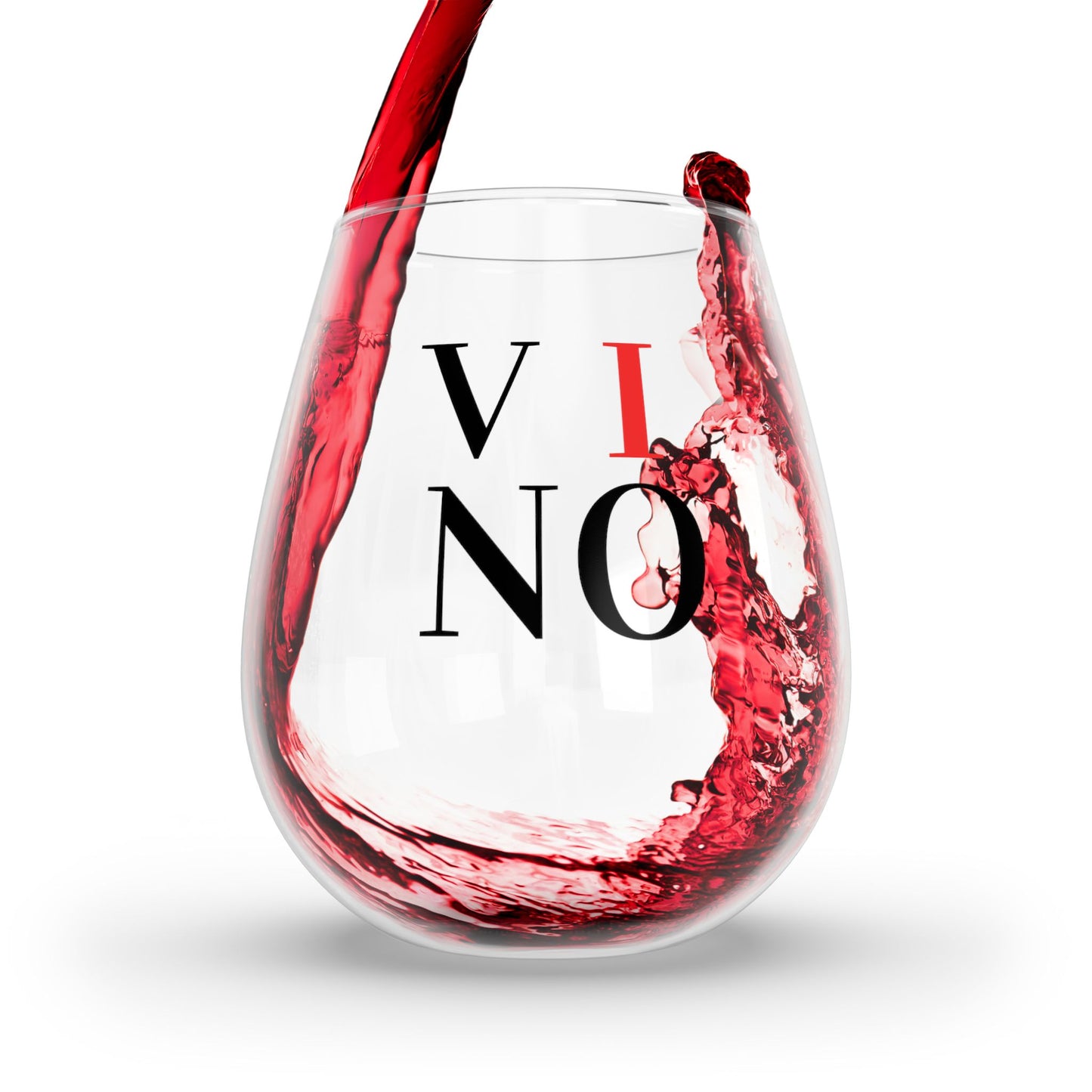 V I N O Stemless Wine Glass - 11.75 oz - Sip in Style with a Bold VINO Vibe! From our Four-Letter Vine Collection.