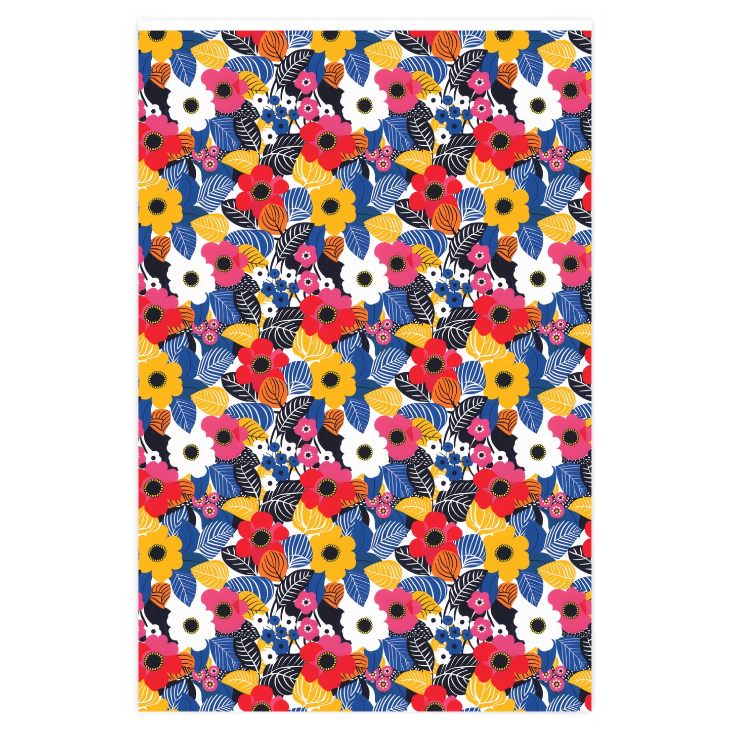 Blossom Burst Wrapping Paper. Wrap Your Gifts in a Burst of Bold Blooms! Available in 2 sizes.