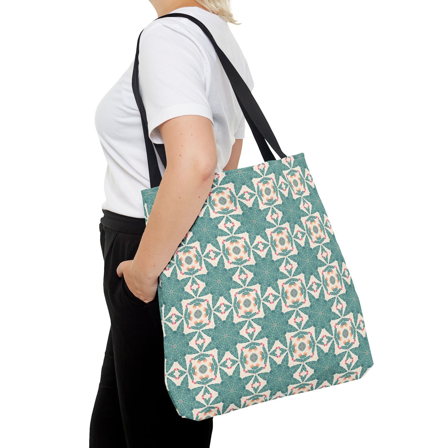 Desert Cactus Star Tile Tote Bag - Carry Southwest Charm Wherever You Go! Available in 3 sizes.